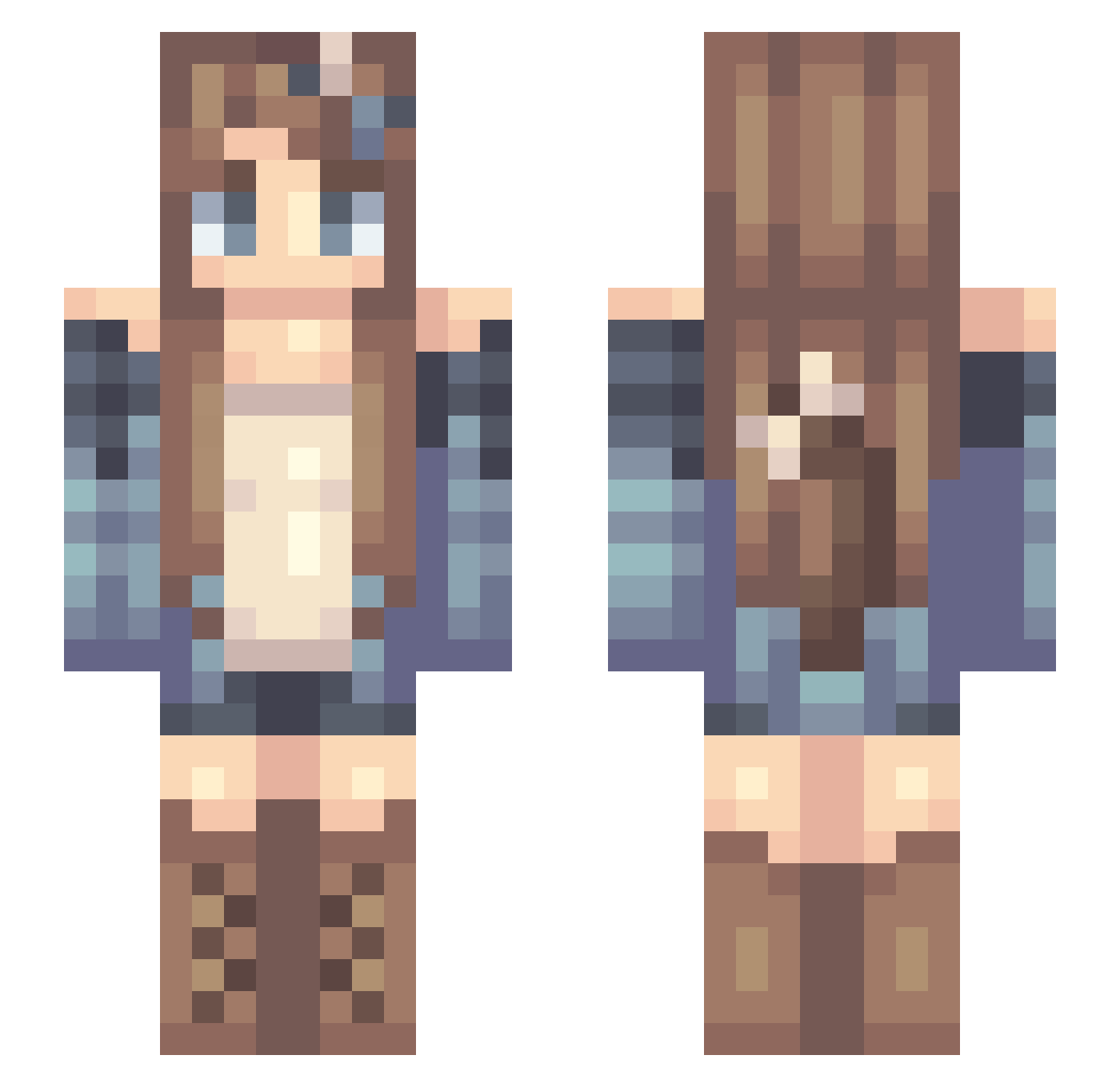 MadGirl2112 Minecraft skin, front and back view