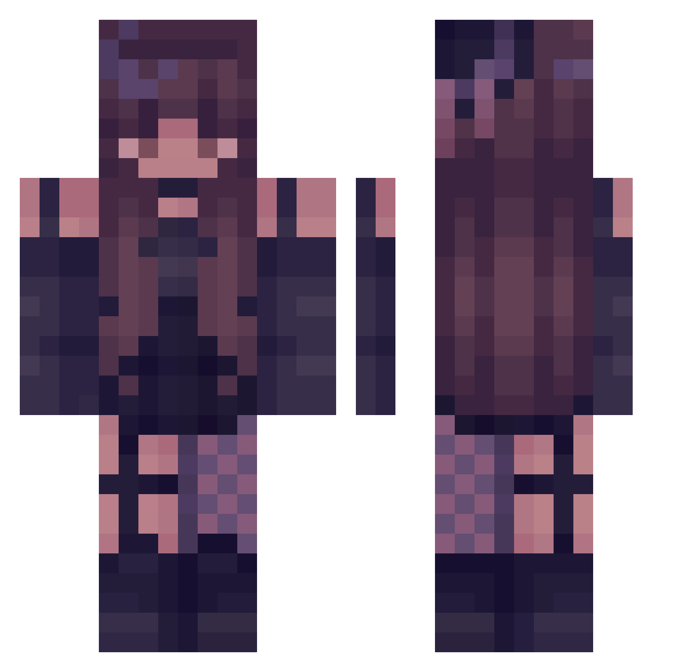 HYDRA_Giuly Minecraft skin, front and back view