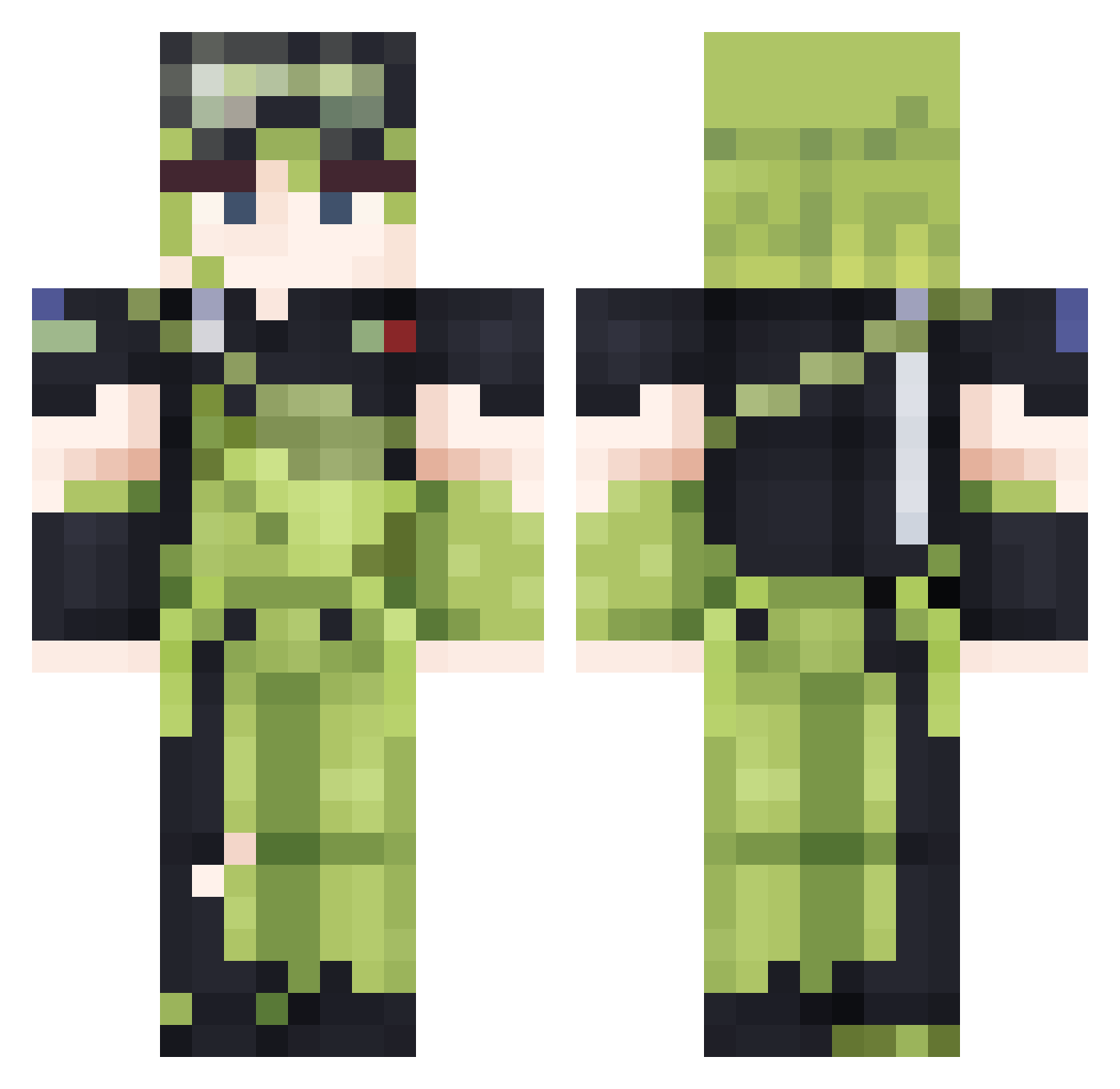 Cannyvt Minecraft skin, front and back view