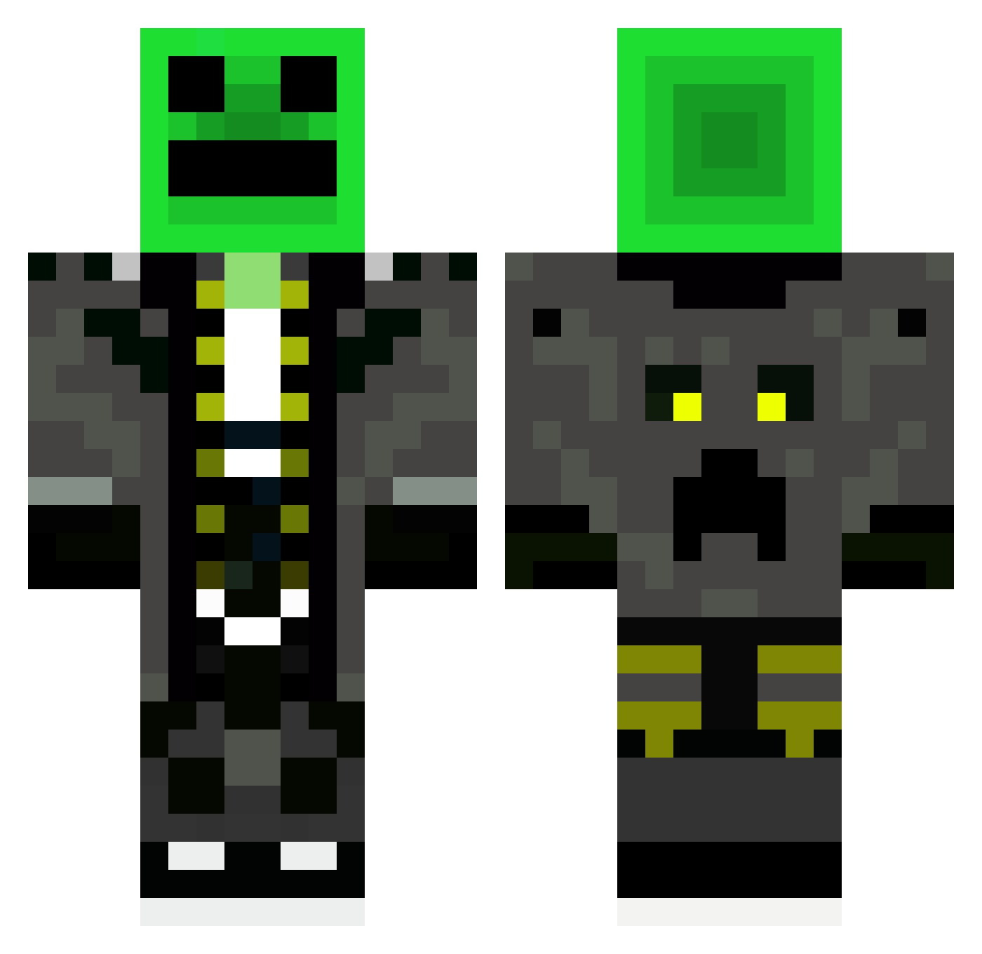Tummer462 Minecraft skin, front and back view
