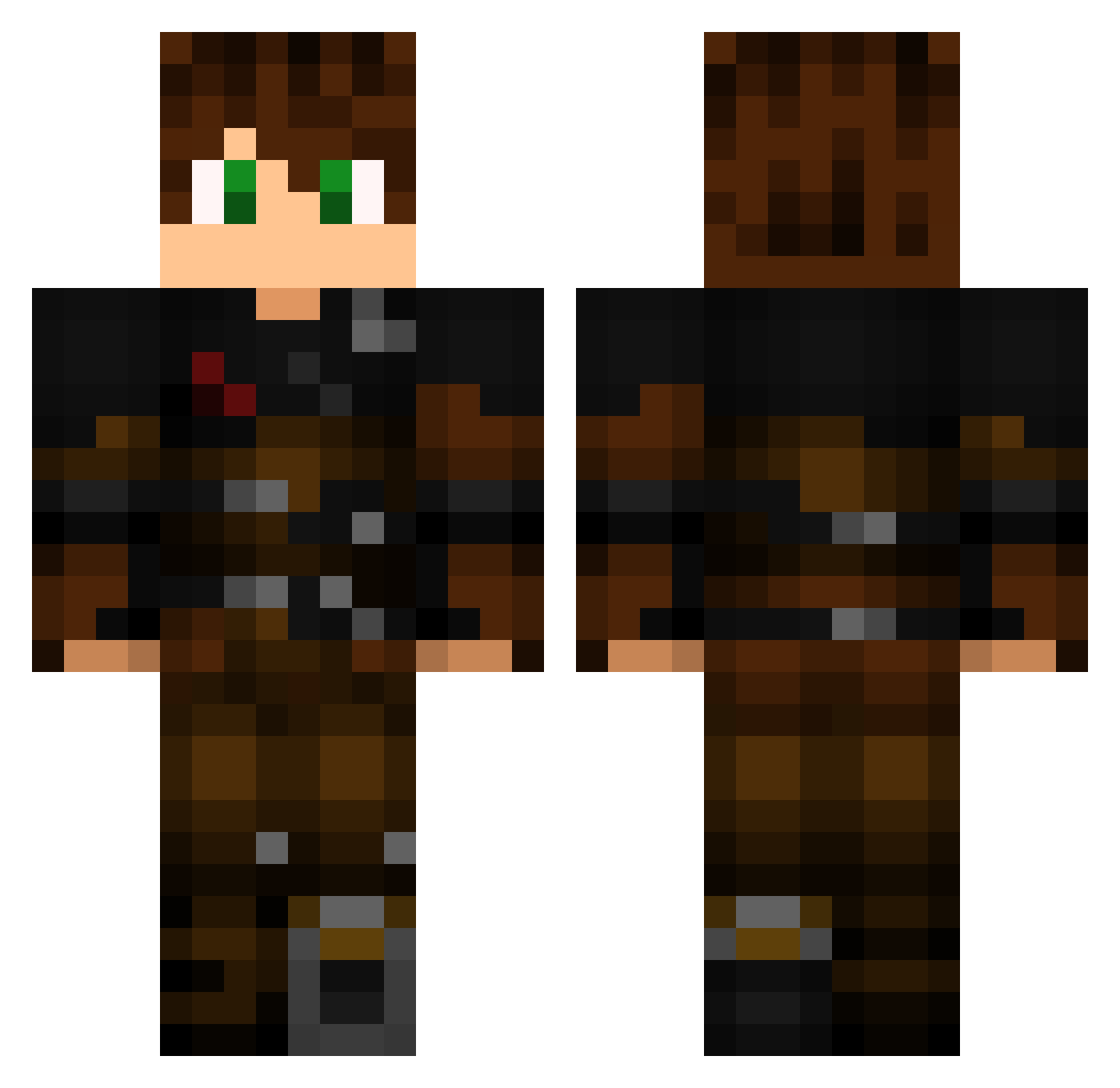 HAEVENSSENT Minecraft skin, front and back view