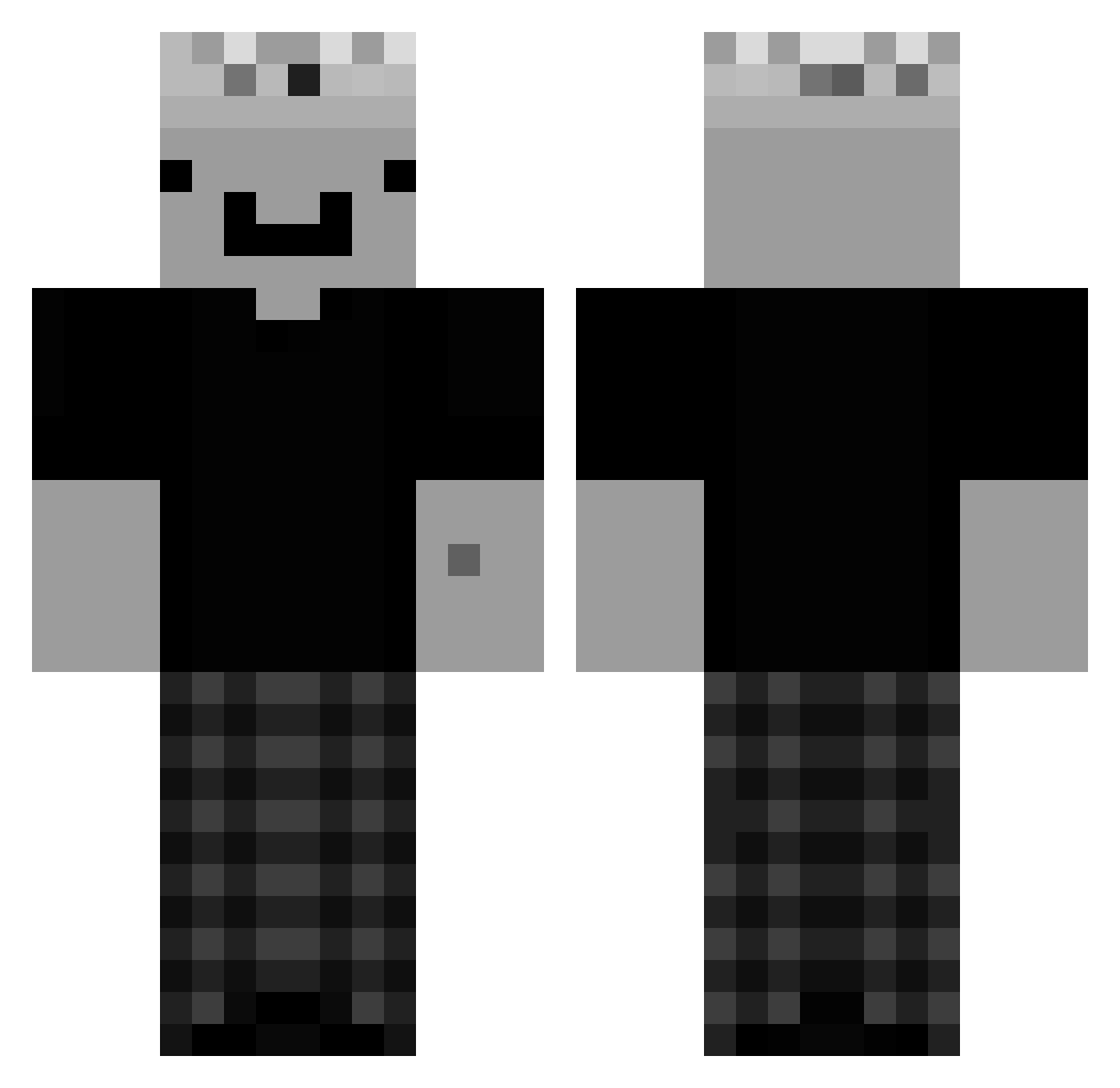 Shyroo_ Minecraft skin, front and back view