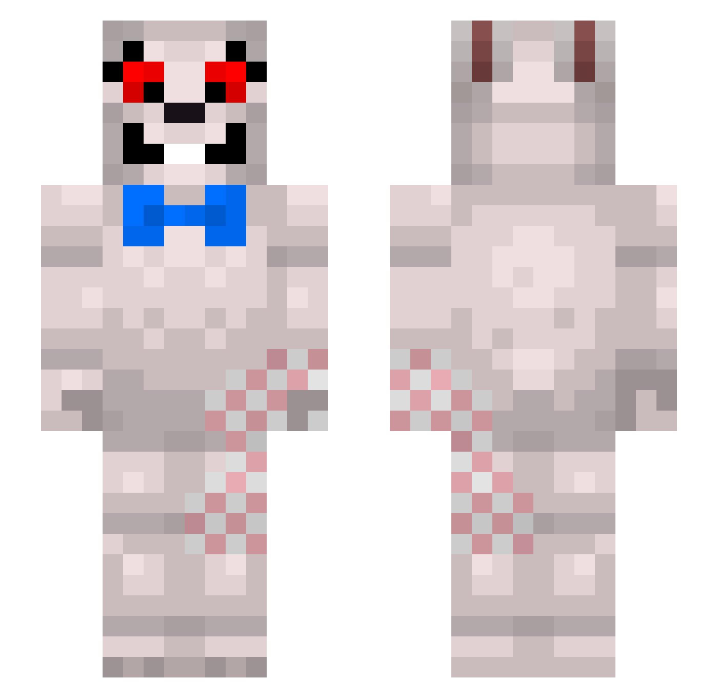 Letta452 Minecraft skin, front and back view