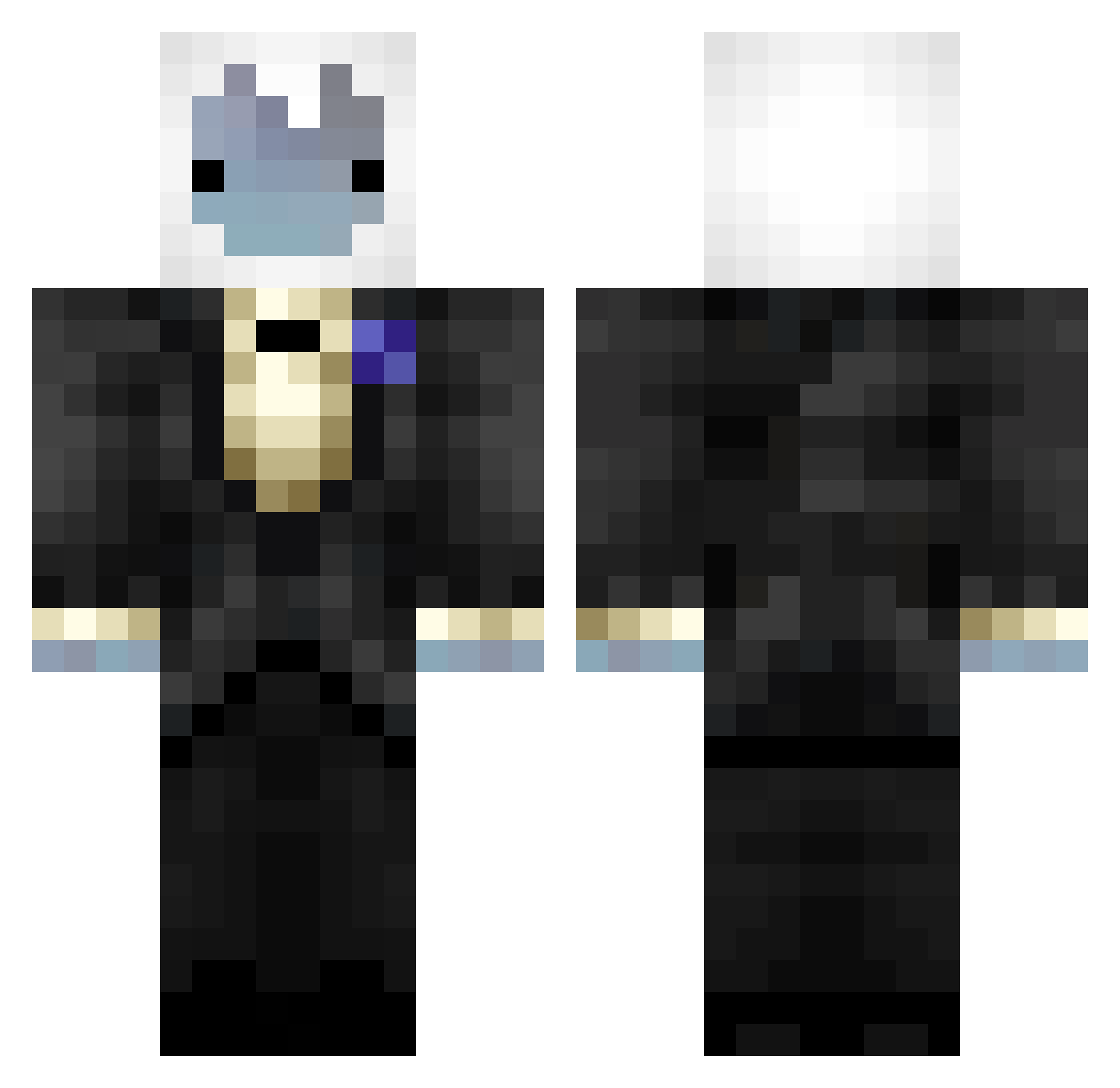 Domca0707 Minecraft skin, front and back view