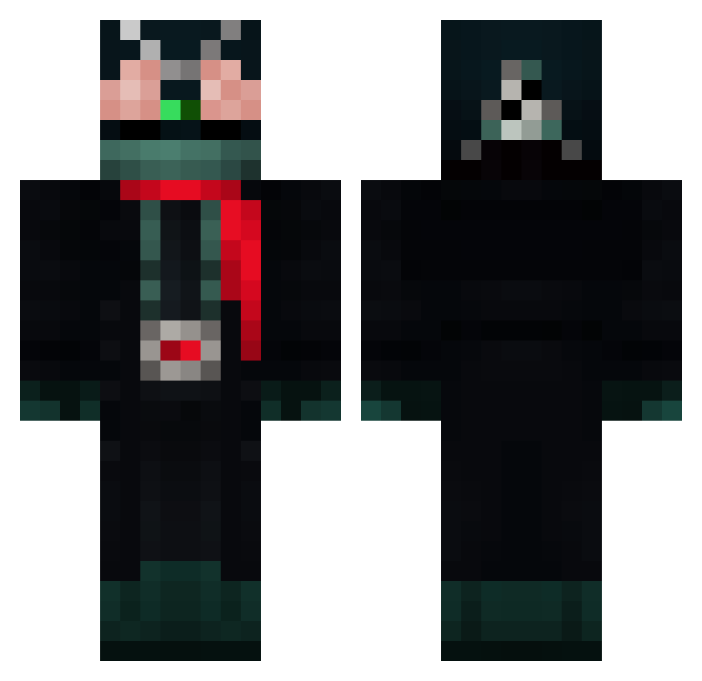Aweo_B312 Minecraft skin, front and back view