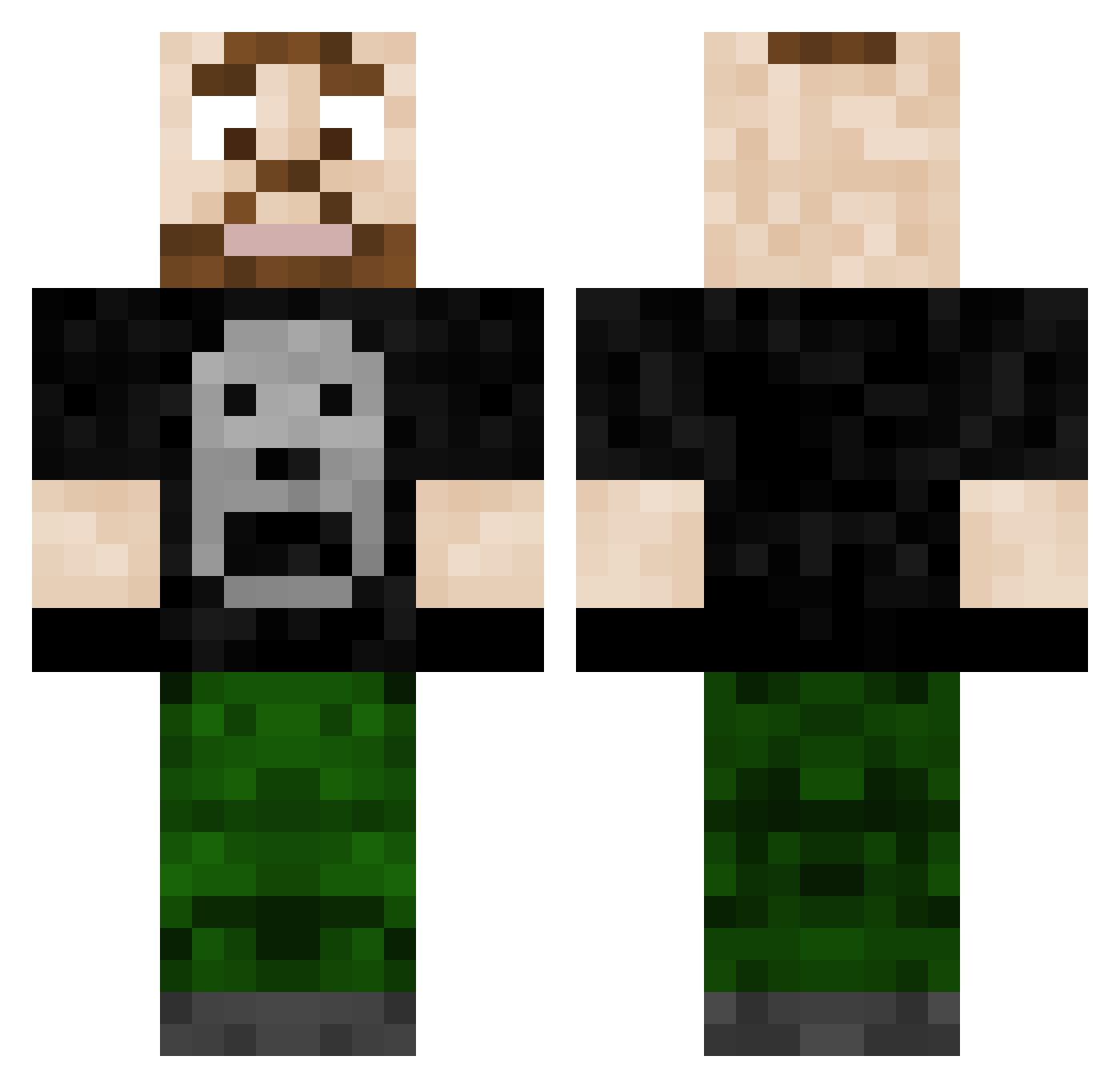 proppr Minecraft skin, front and back view