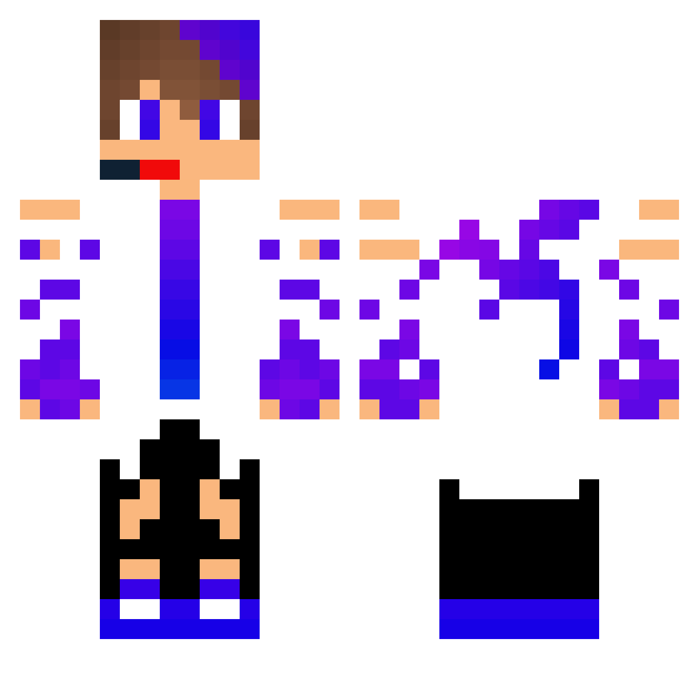 Cyrus0143 Minecraft skin, front and back view