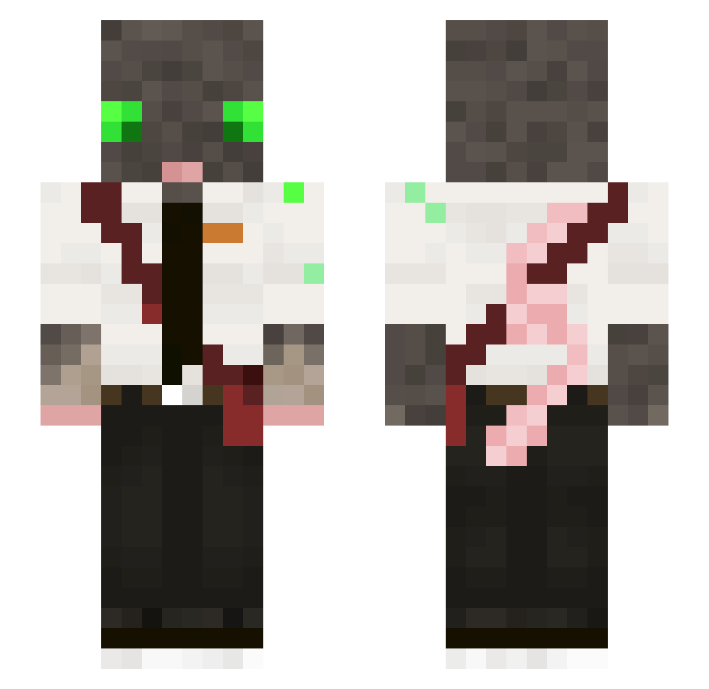 Dr_Trapz Minecraft skin, front and back view