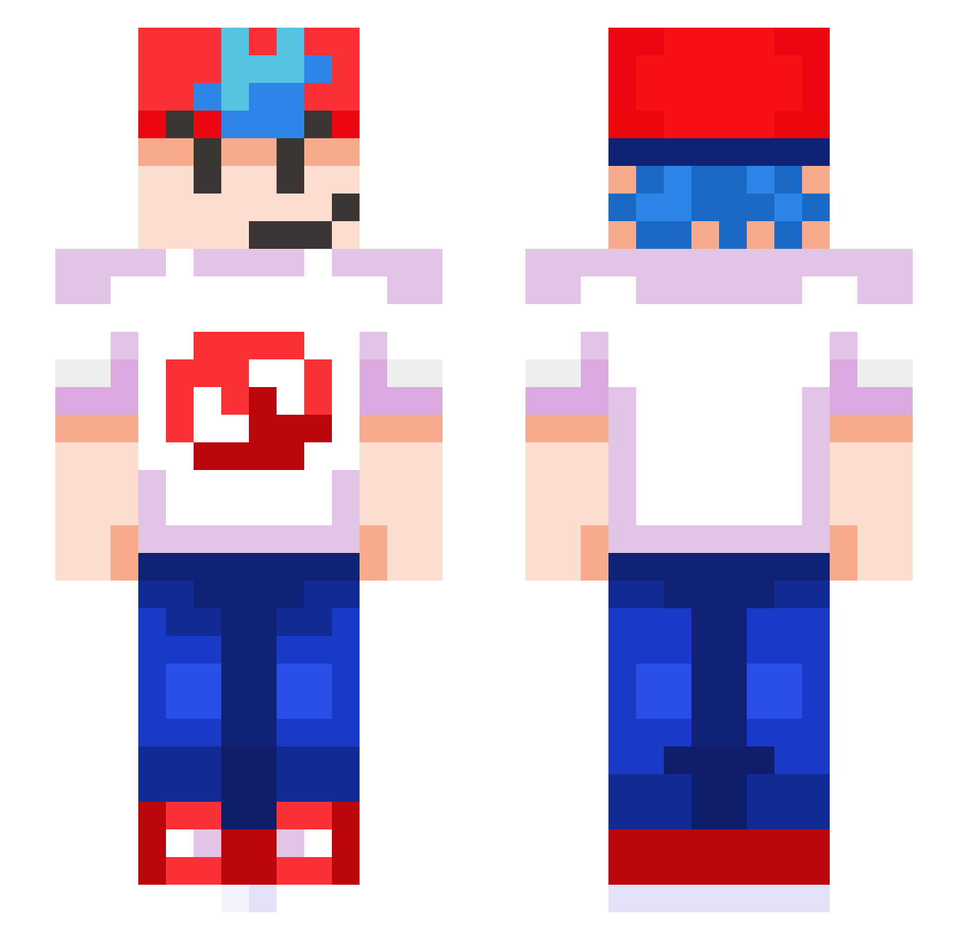 Sombey1 Minecraft skin, front and back view