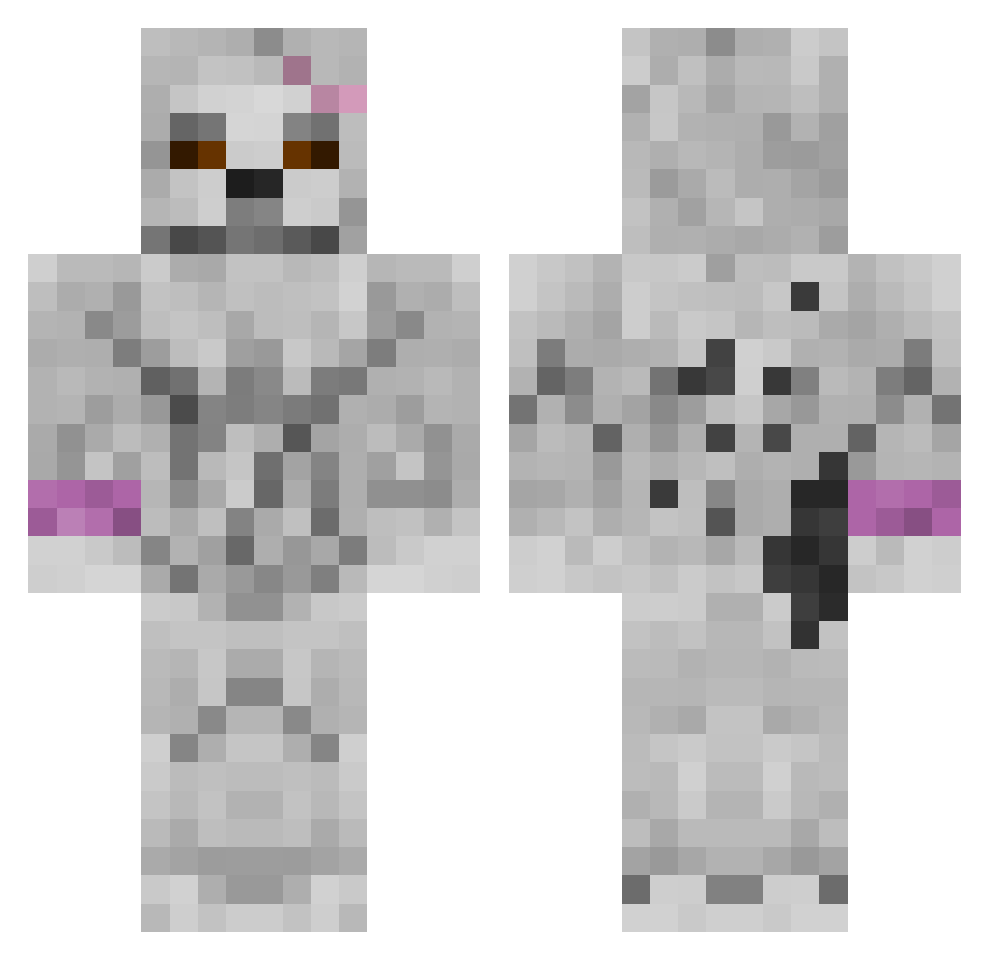 Sullrah Minecraft skin, front and back view