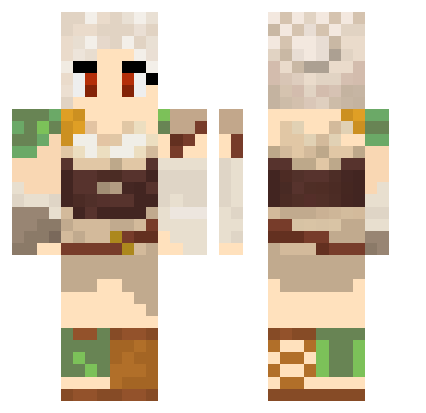 themunchers Minecraft skin, front and back view