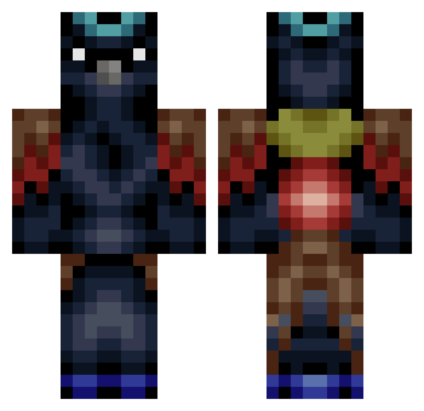 Greywing207 Minecraft skin, front and back view