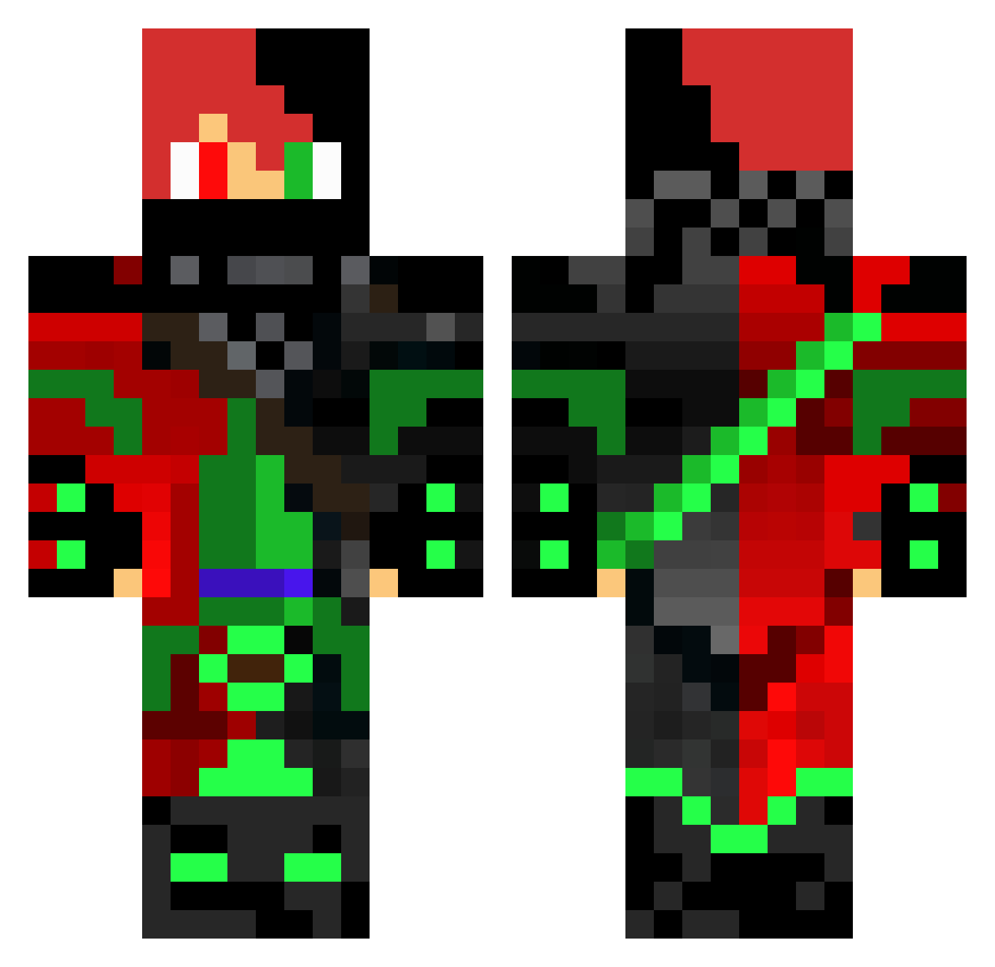 ArchCraft07 Minecraft skin, front and back view