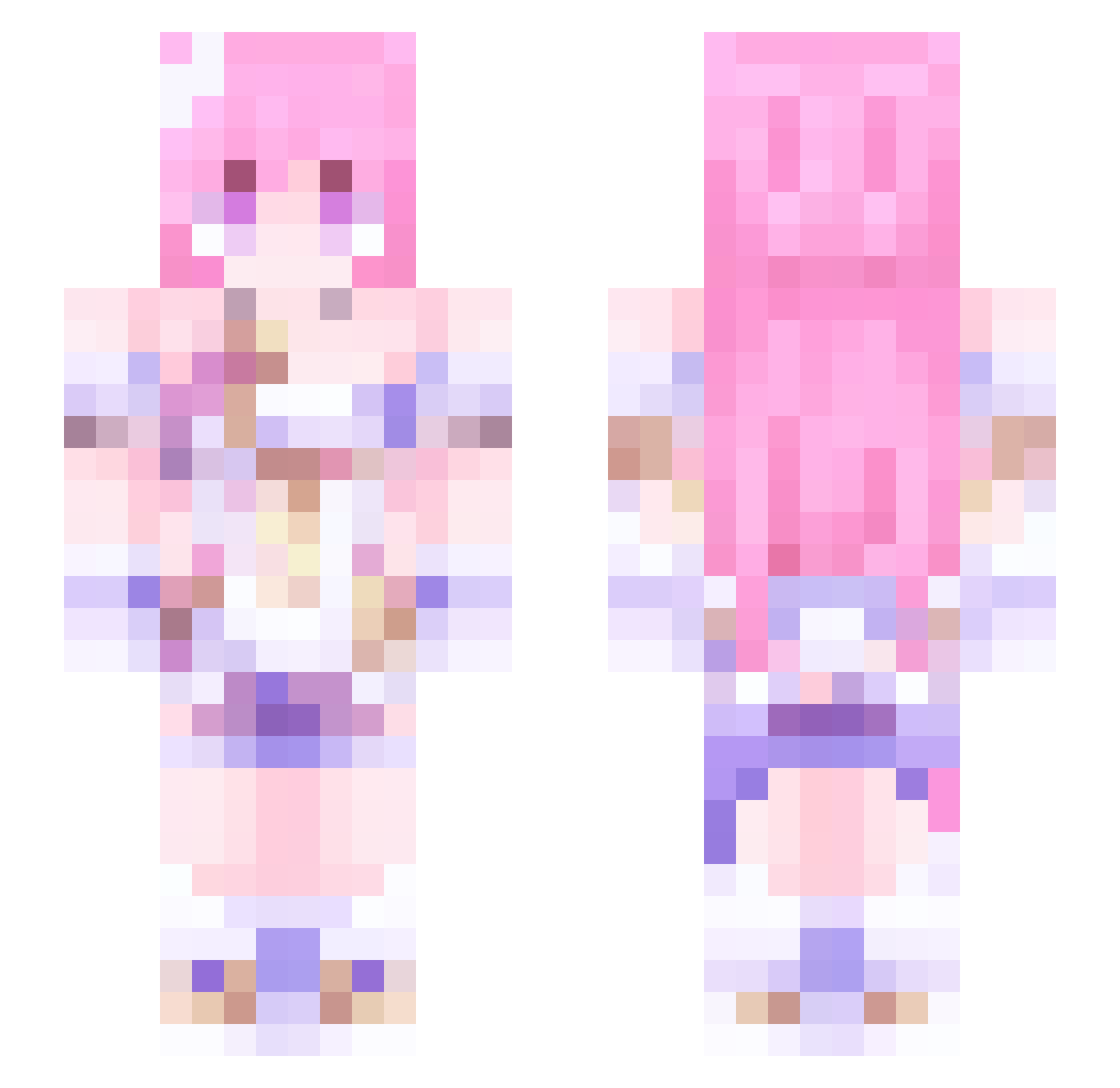 PolarisFly Minecraft skin, front and back view