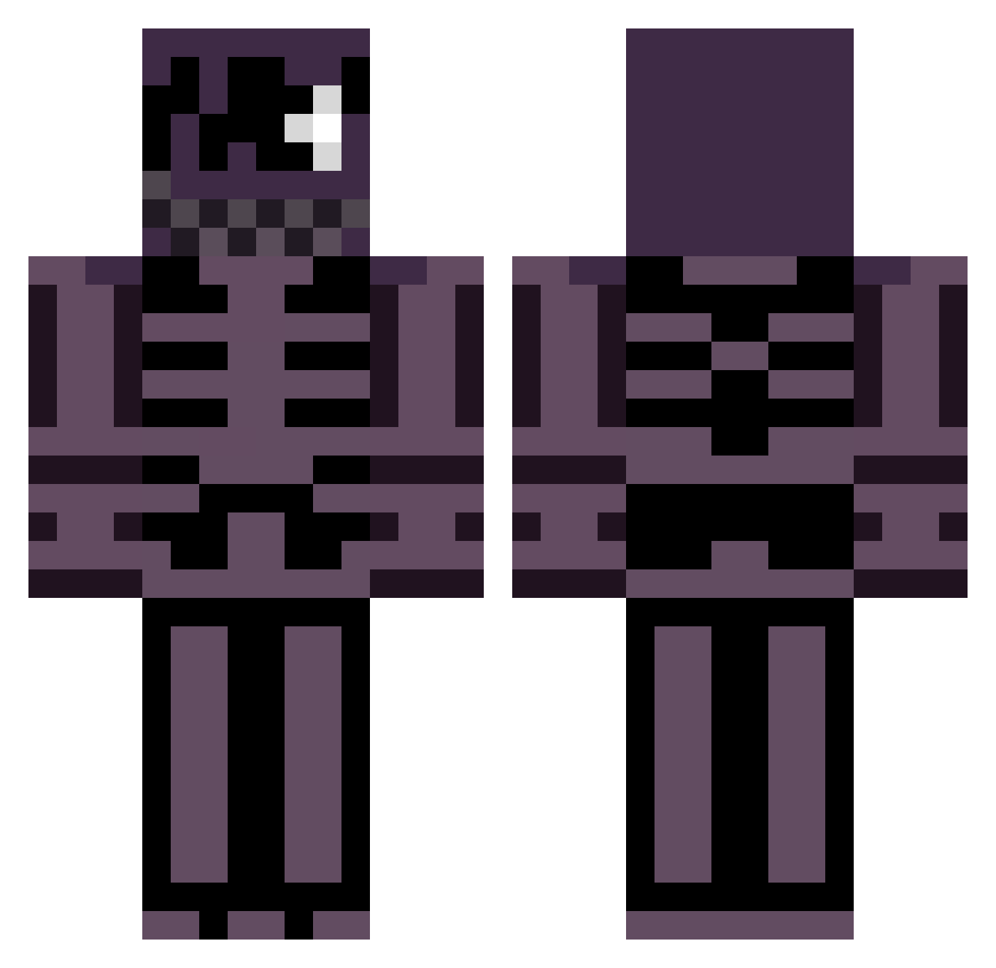 Gangster_Bacon3 Minecraft skin, front and back view