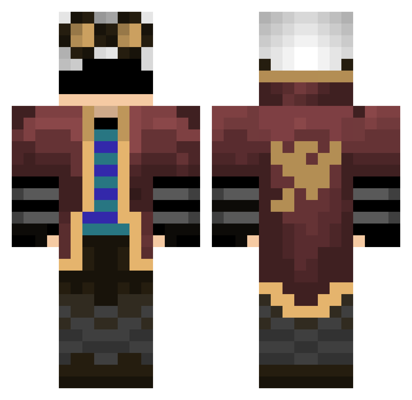 Scocraft26 Minecraft skin, front and back view