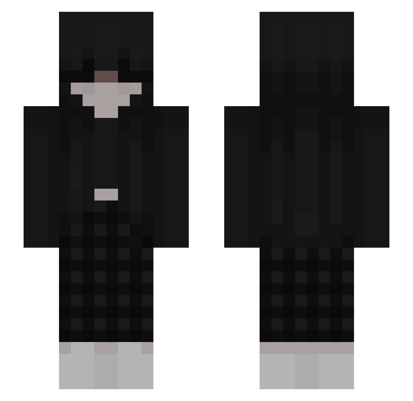 Zaba097 Minecraft skin, front and back view