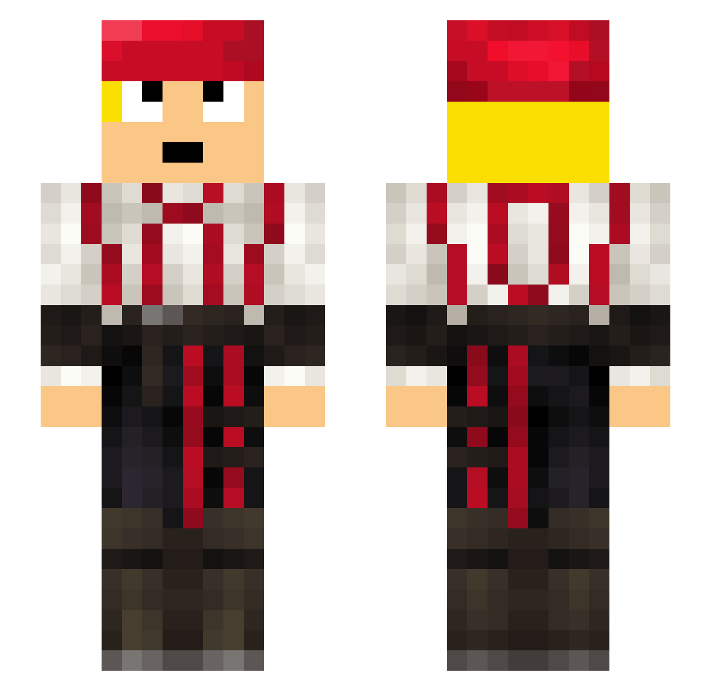 Captain_S0L0 Minecraft skin, front and back view