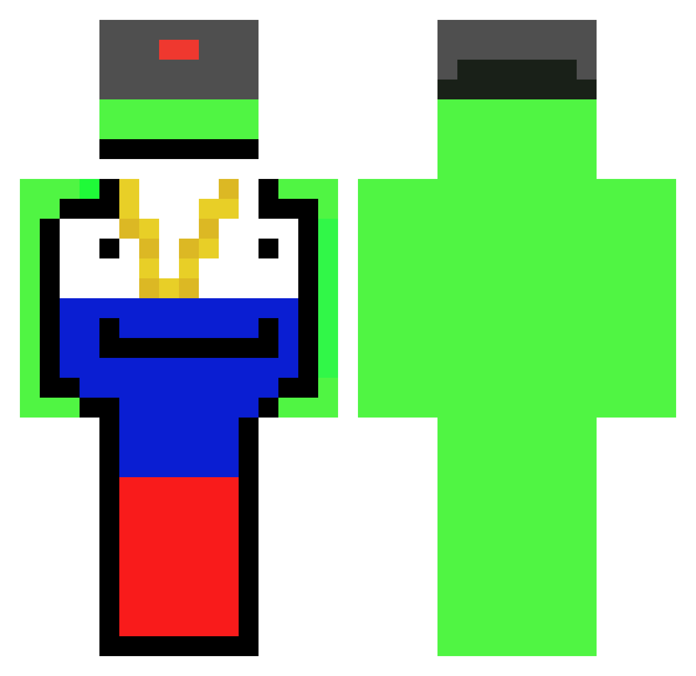CoolBeans178 Minecraft skin, front and back view