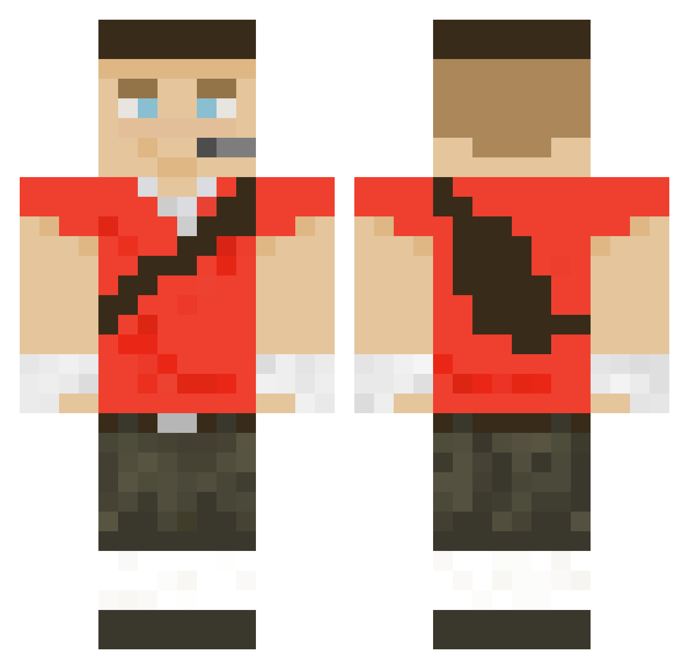 xCursedDevil Minecraft skin, front and back view