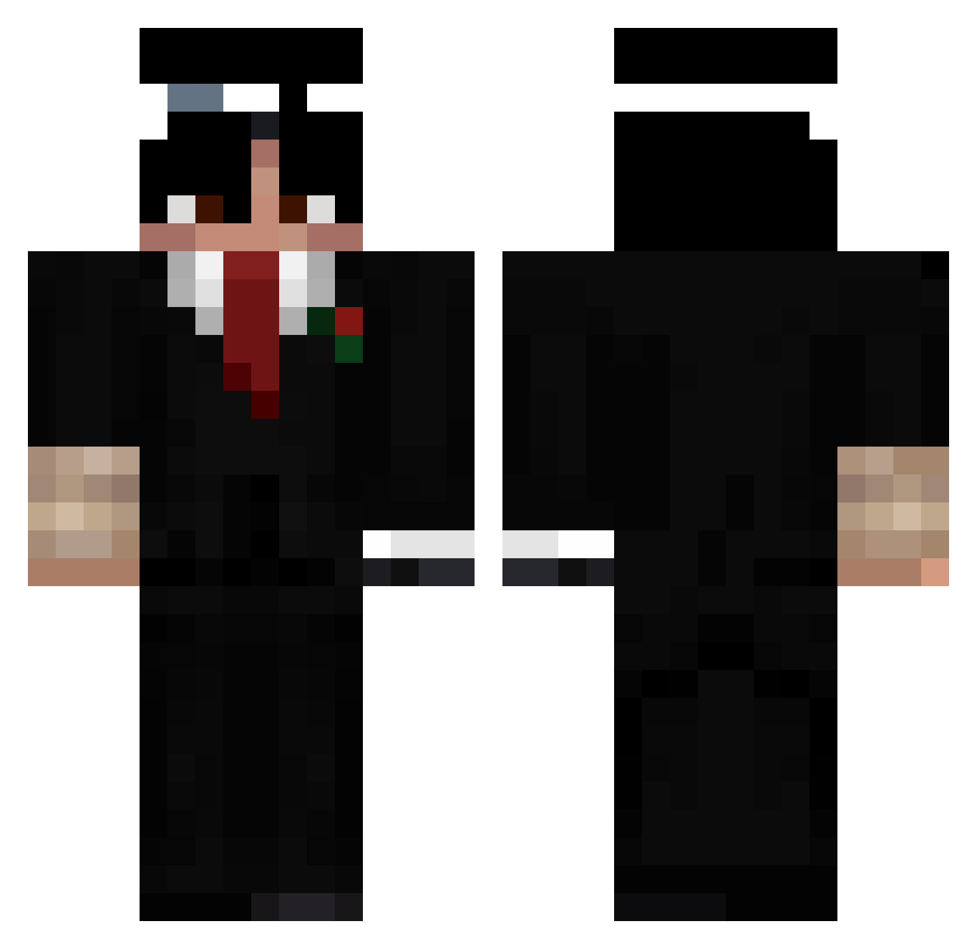 TORORO_VEM_FORTE Minecraft skin, front and back view