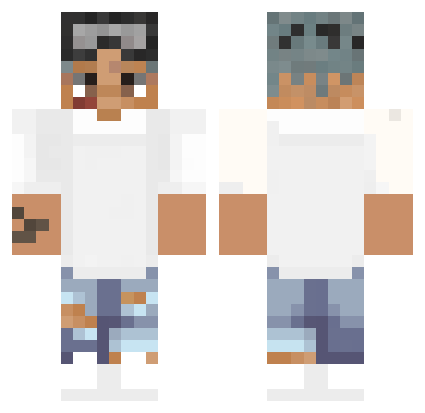 vzcvx Minecraft skin, front and back view