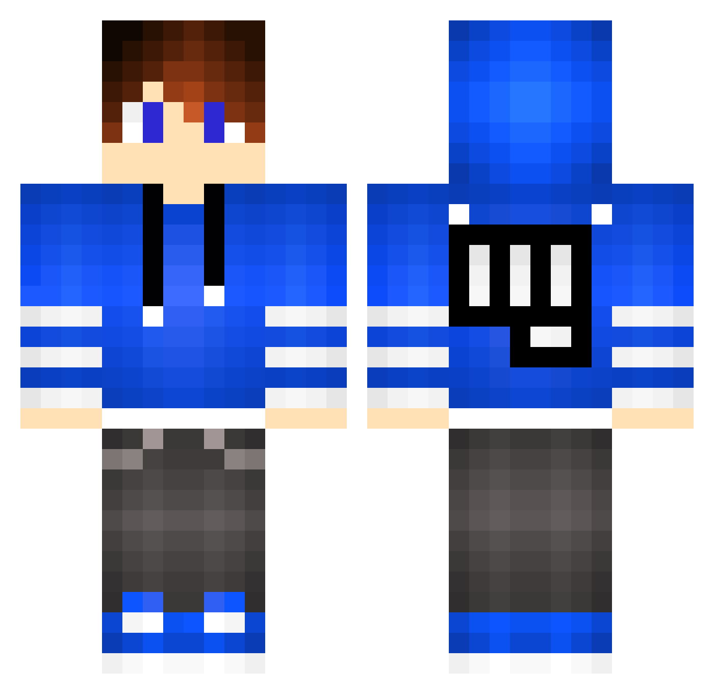 MATY7279 Minecraft skin, front and back view