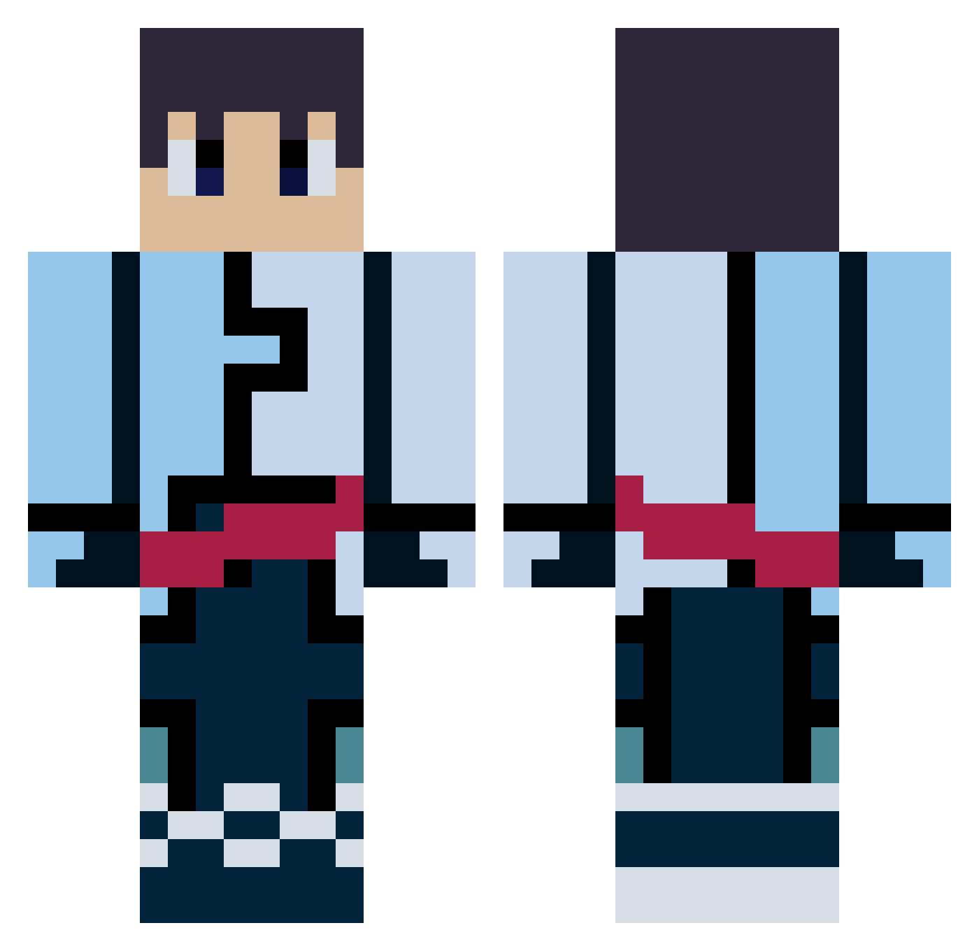 Robb_CL Minecraft skin, front and back view