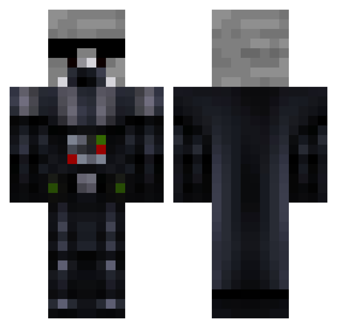 MutigerLowe3650 Minecraft skin, front and back view
