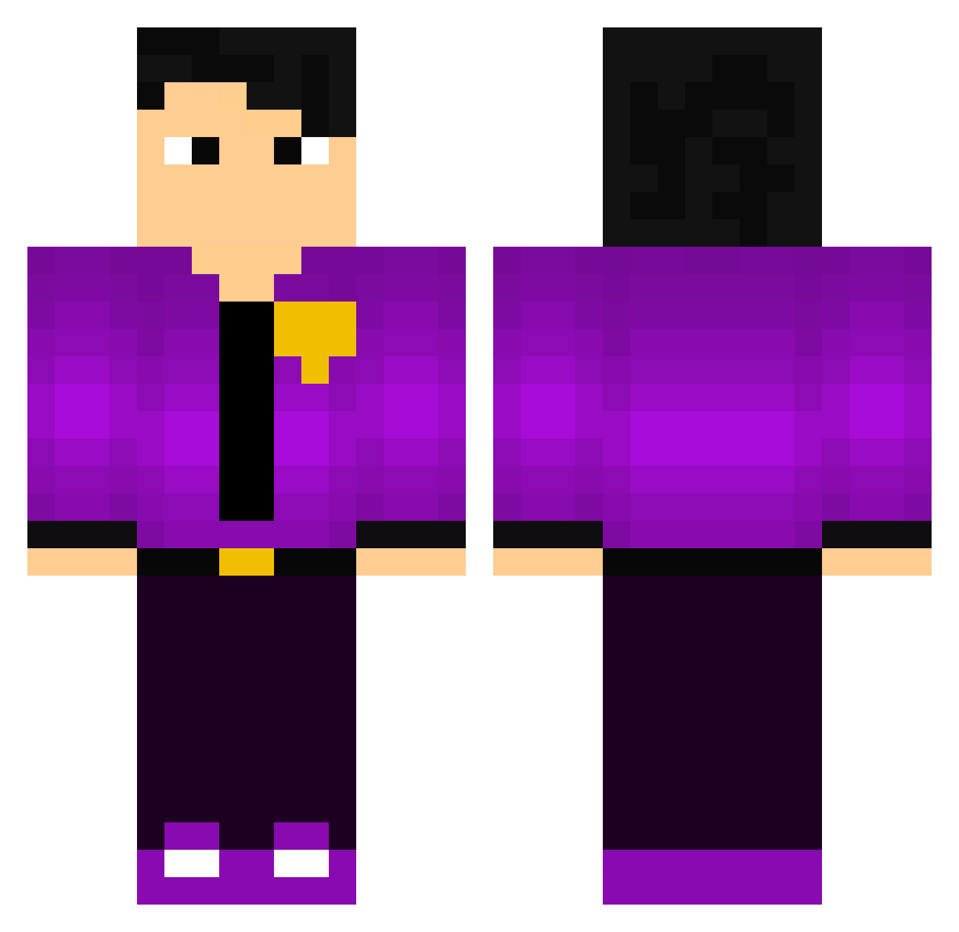 GenePixel12 Minecraft skin, front and back view
