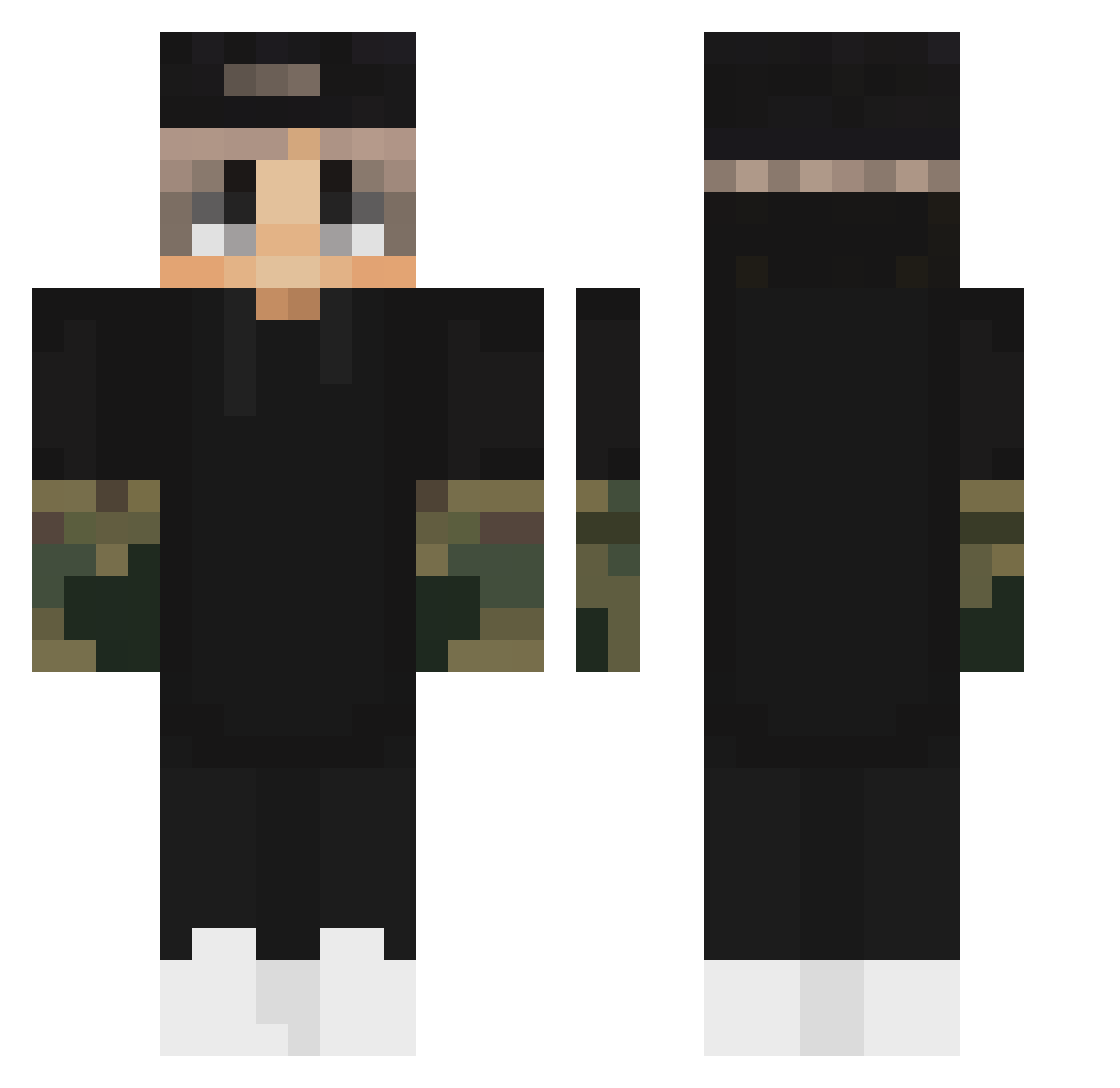 MrPauta Minecraft skin, front and back view