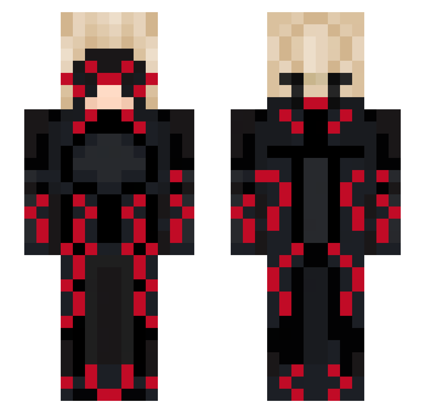 BigSempa Minecraft skin, front and back view