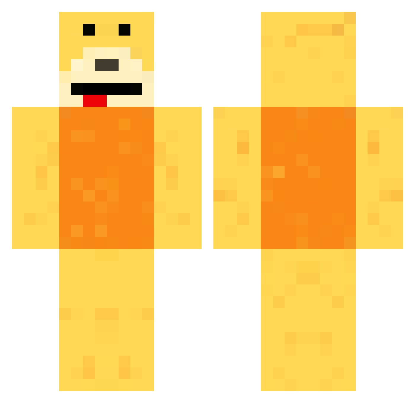 b1rch Minecraft skin, front and back view