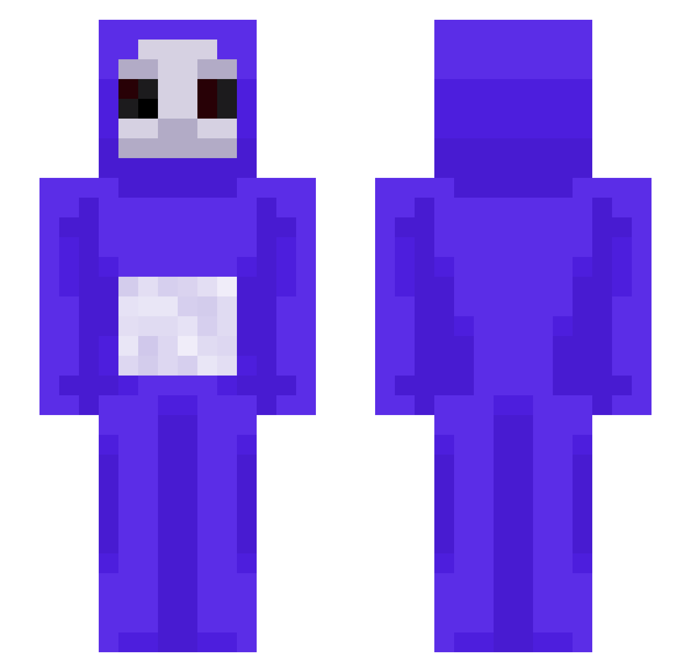 FullT Minecraft skin, front and back view