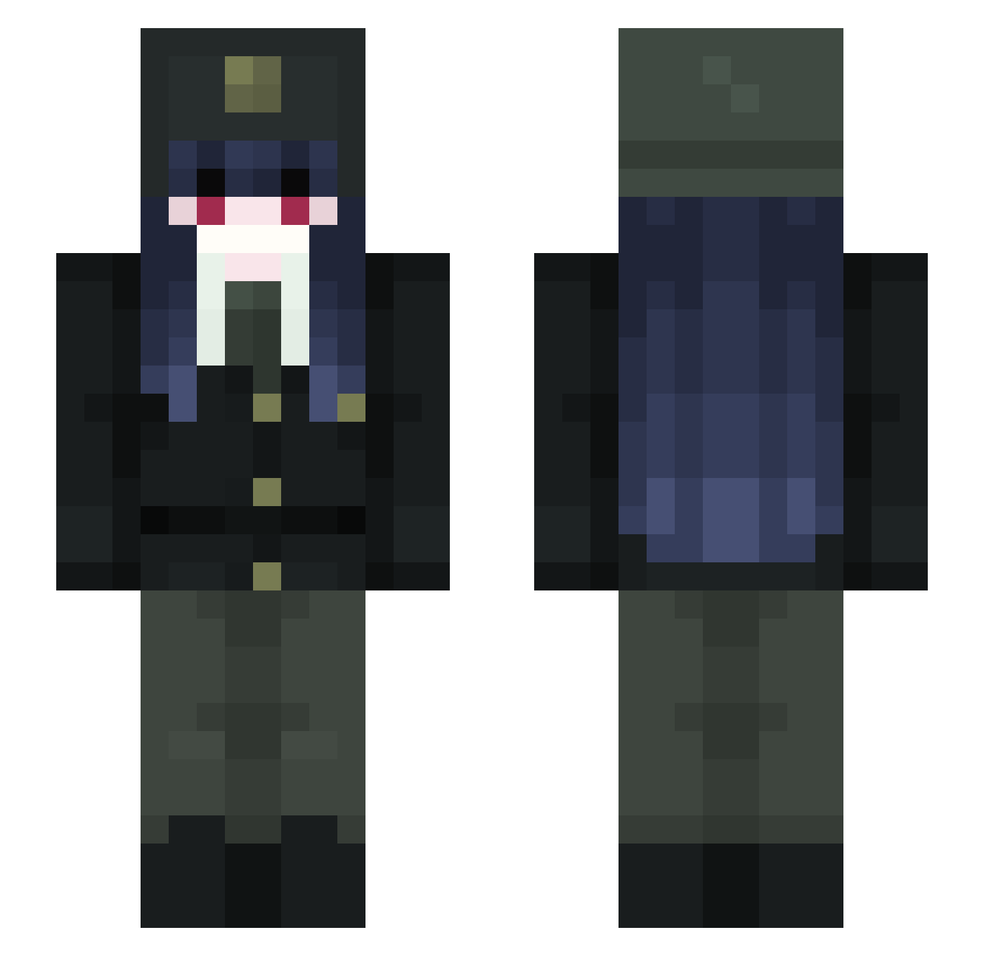 Flint_1027 Minecraft skin, front and back view