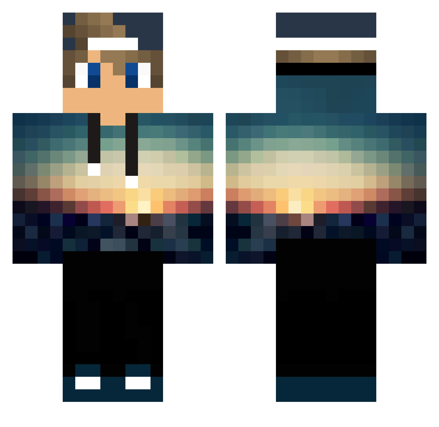 Joschingola Minecraft skin, front and back view
