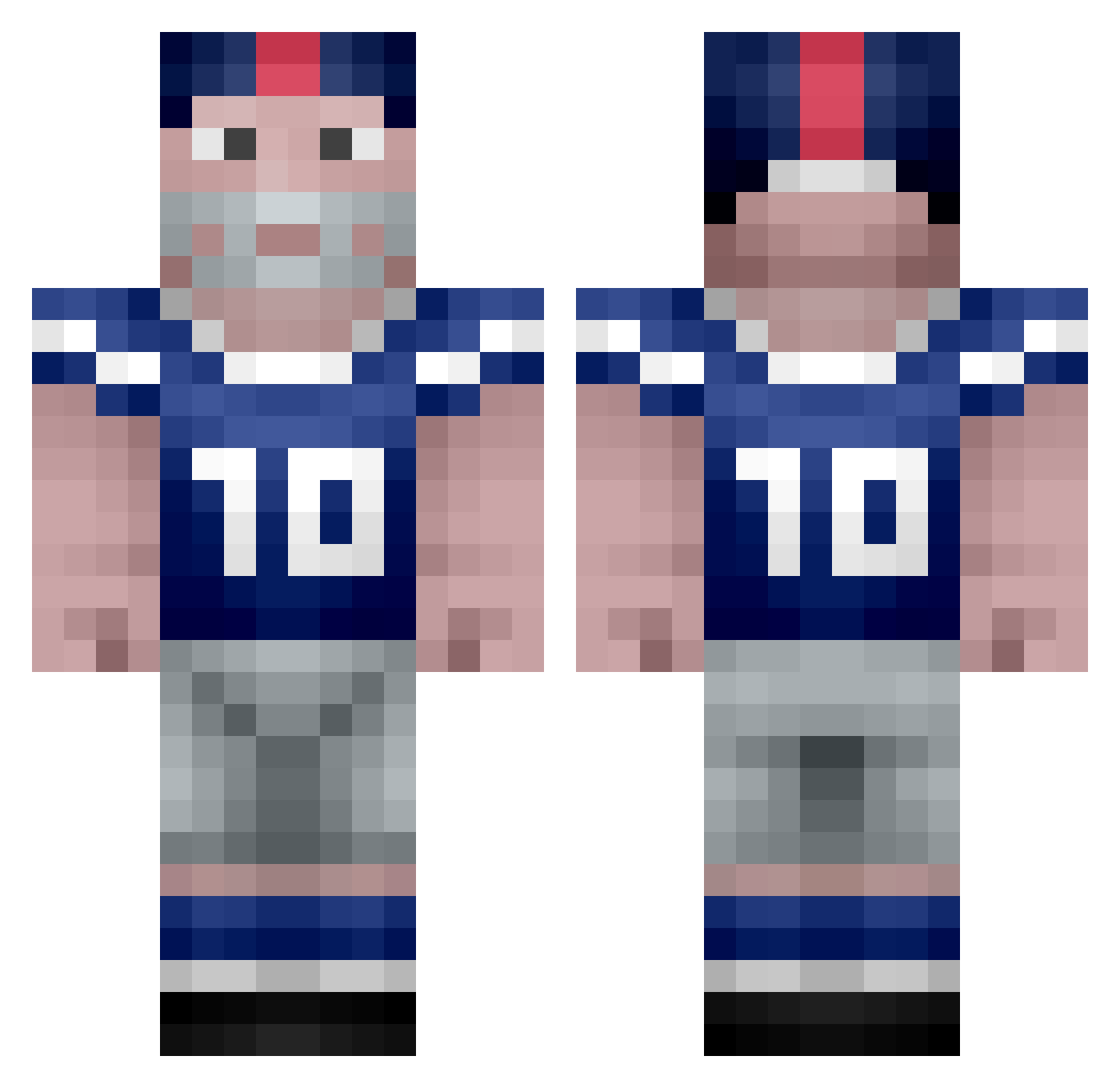 Kinderriegel08 Minecraft skin, front and back view