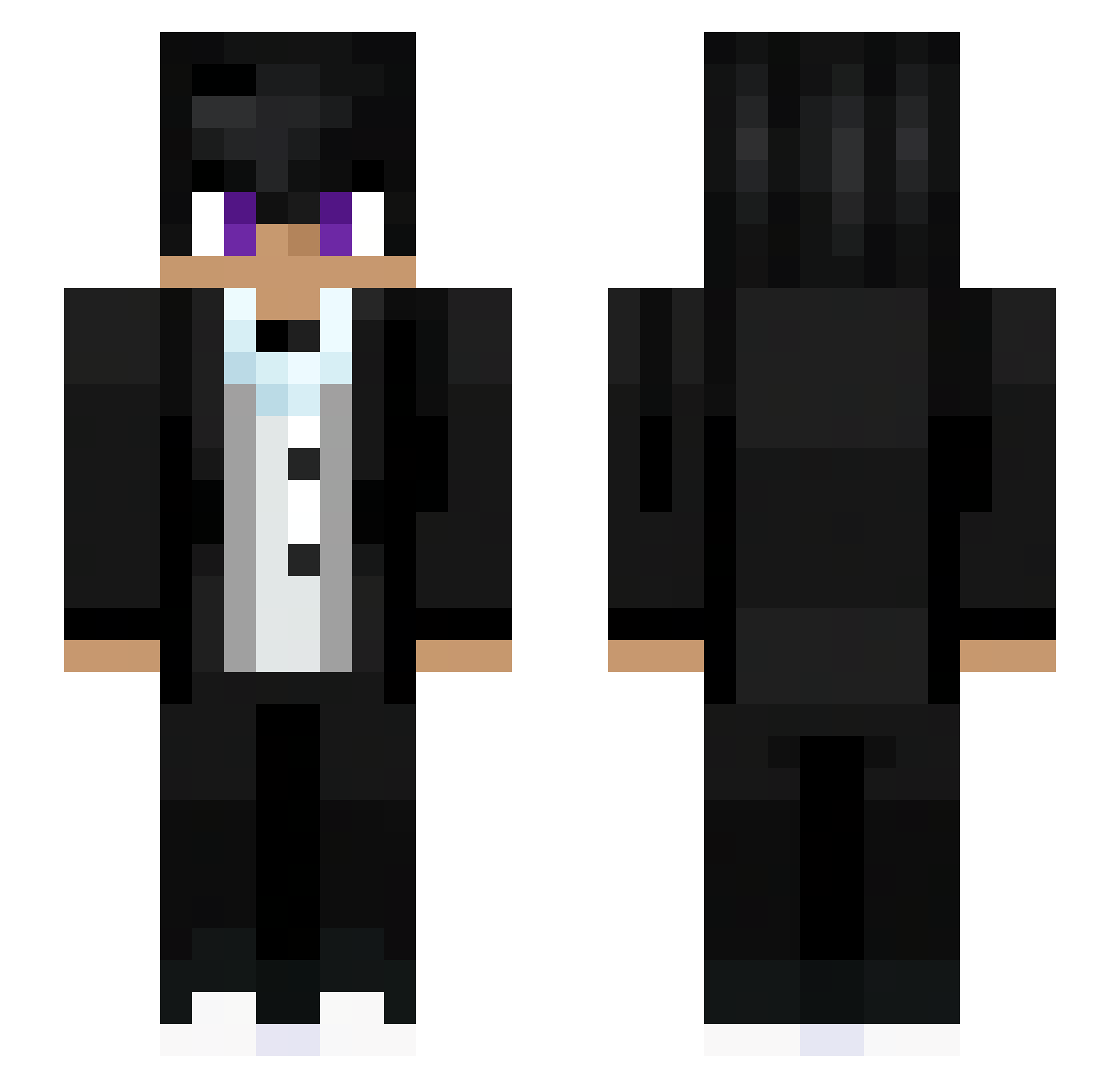 Niinoox Minecraft skin, front and back view