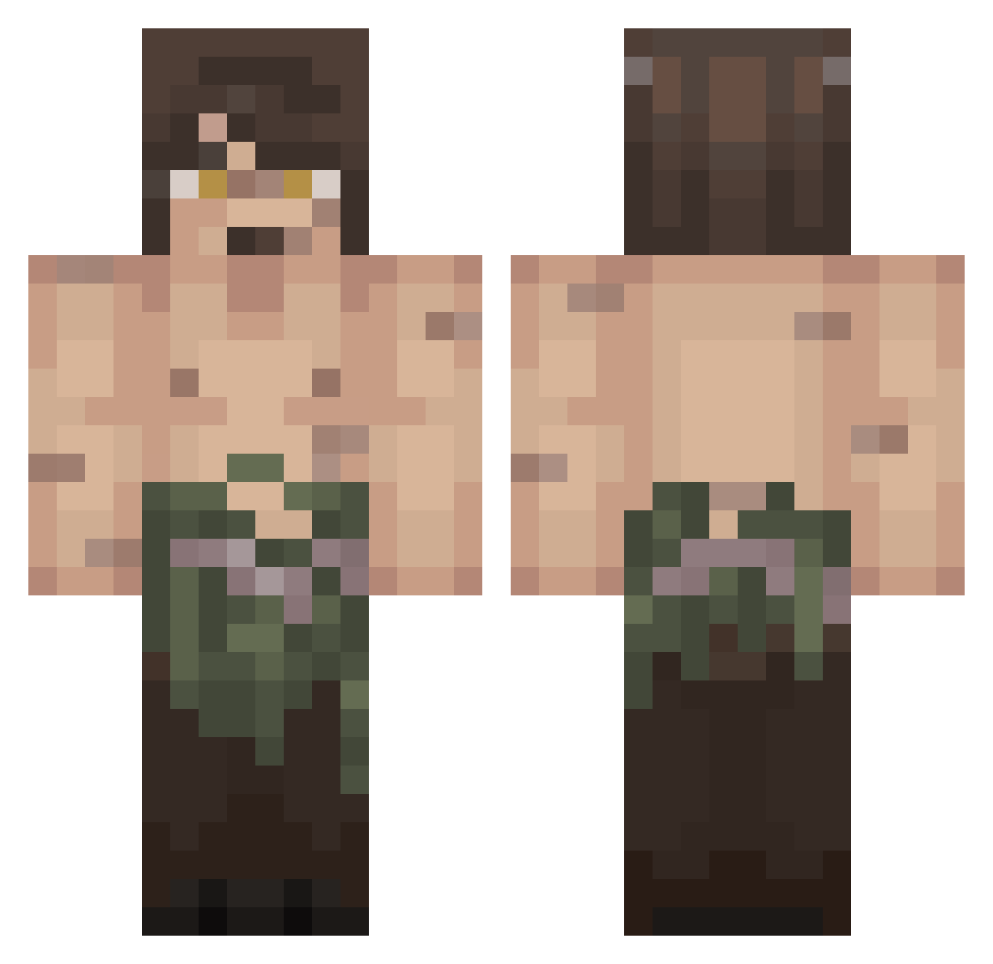proinr Minecraft skin, front and back view