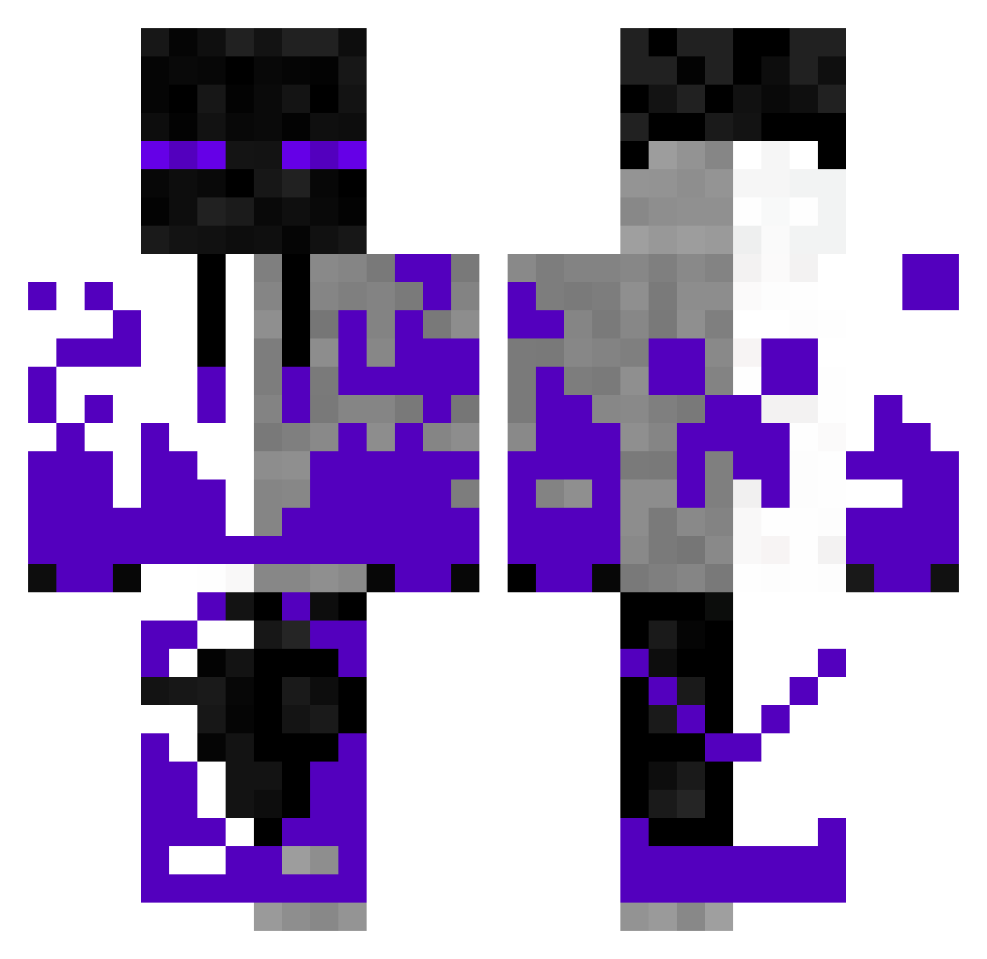 AdustCloud3179 Minecraft skin, front and back view