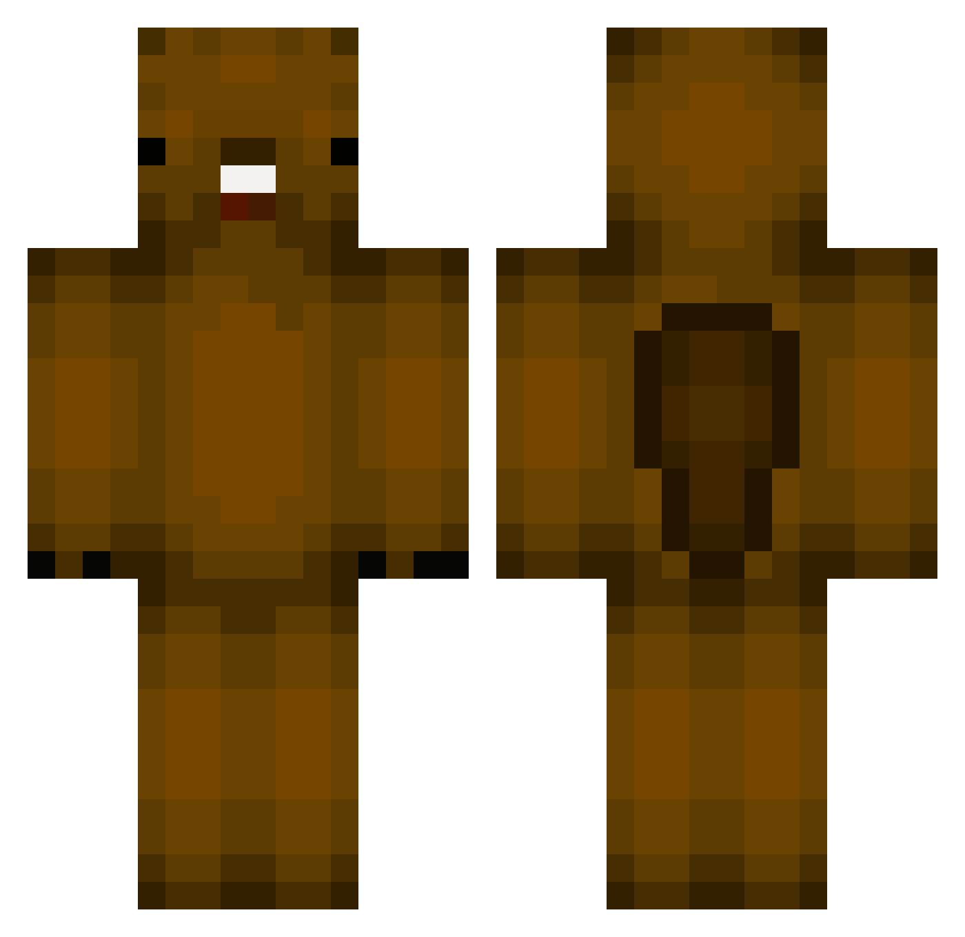 BraumsBaum Minecraft skin, front and back view