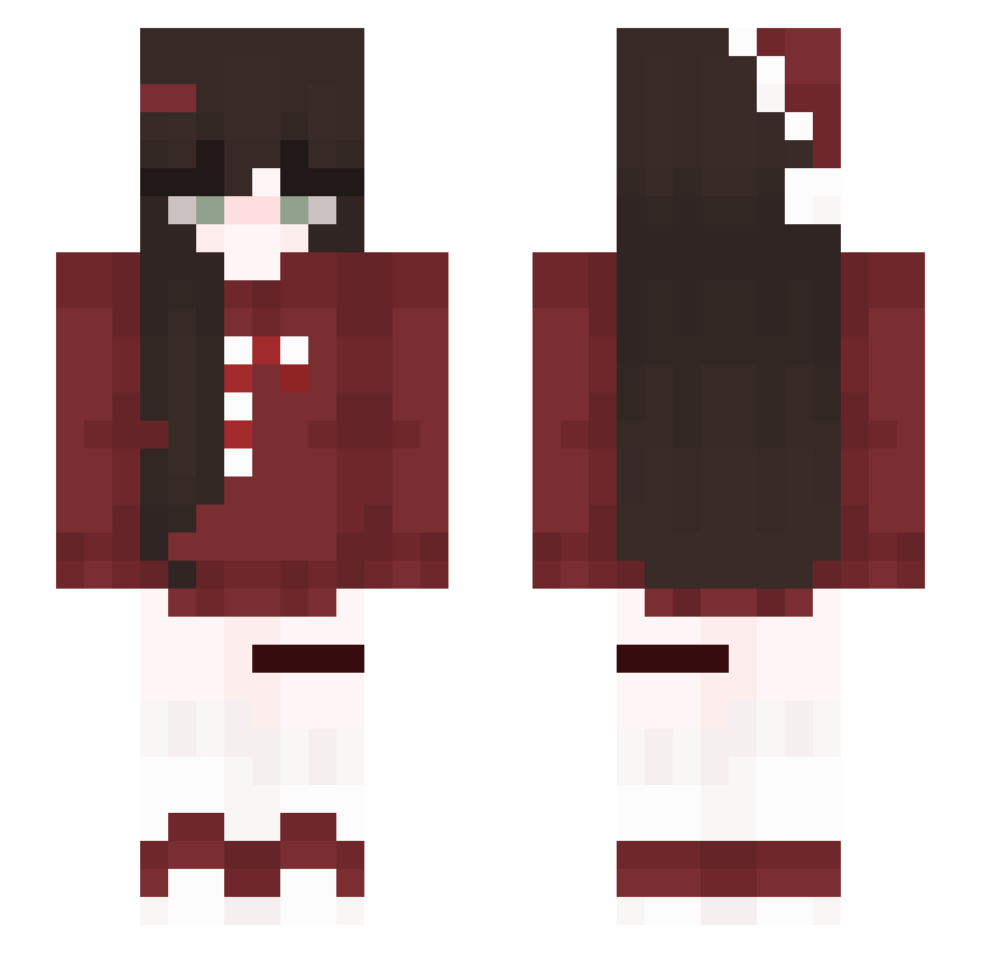 resummons Minecraft skin, front and back view