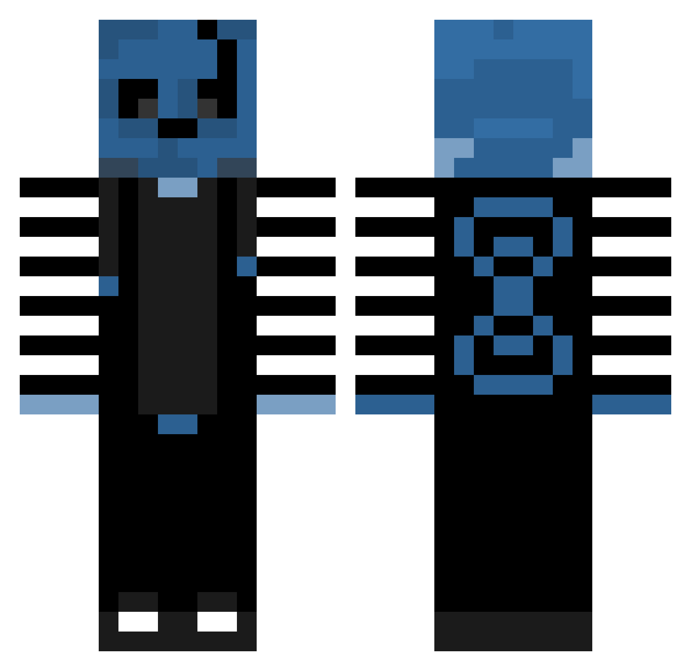 BotLifeYT Minecraft skin, front and back view
