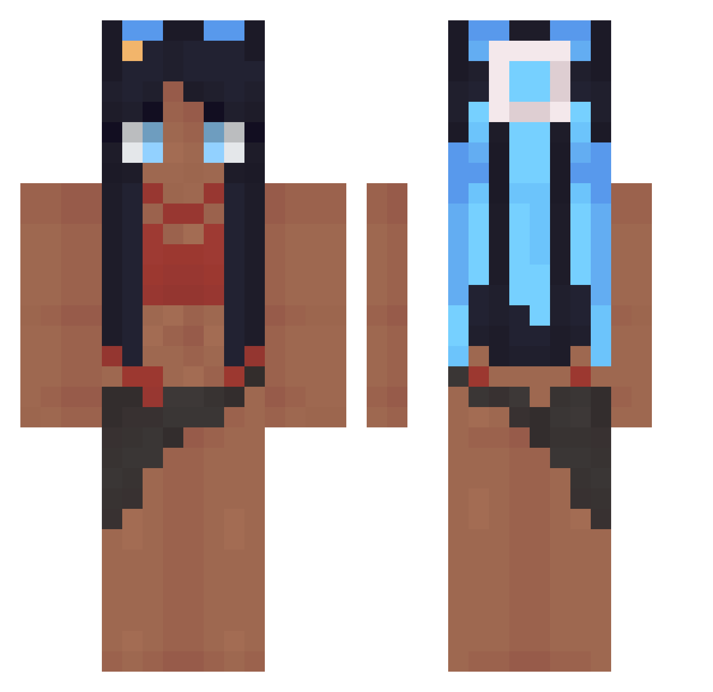Rusty_Lesh Minecraft skin, front and back view