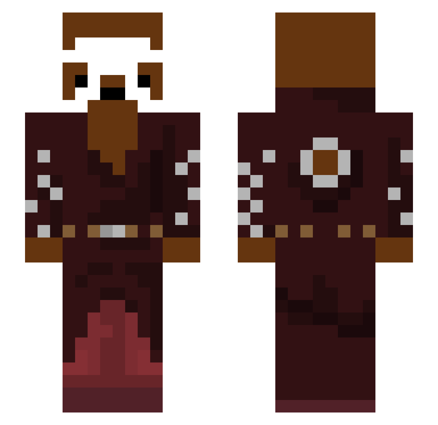 FlyBoyFlare Minecraft skin, front and back view