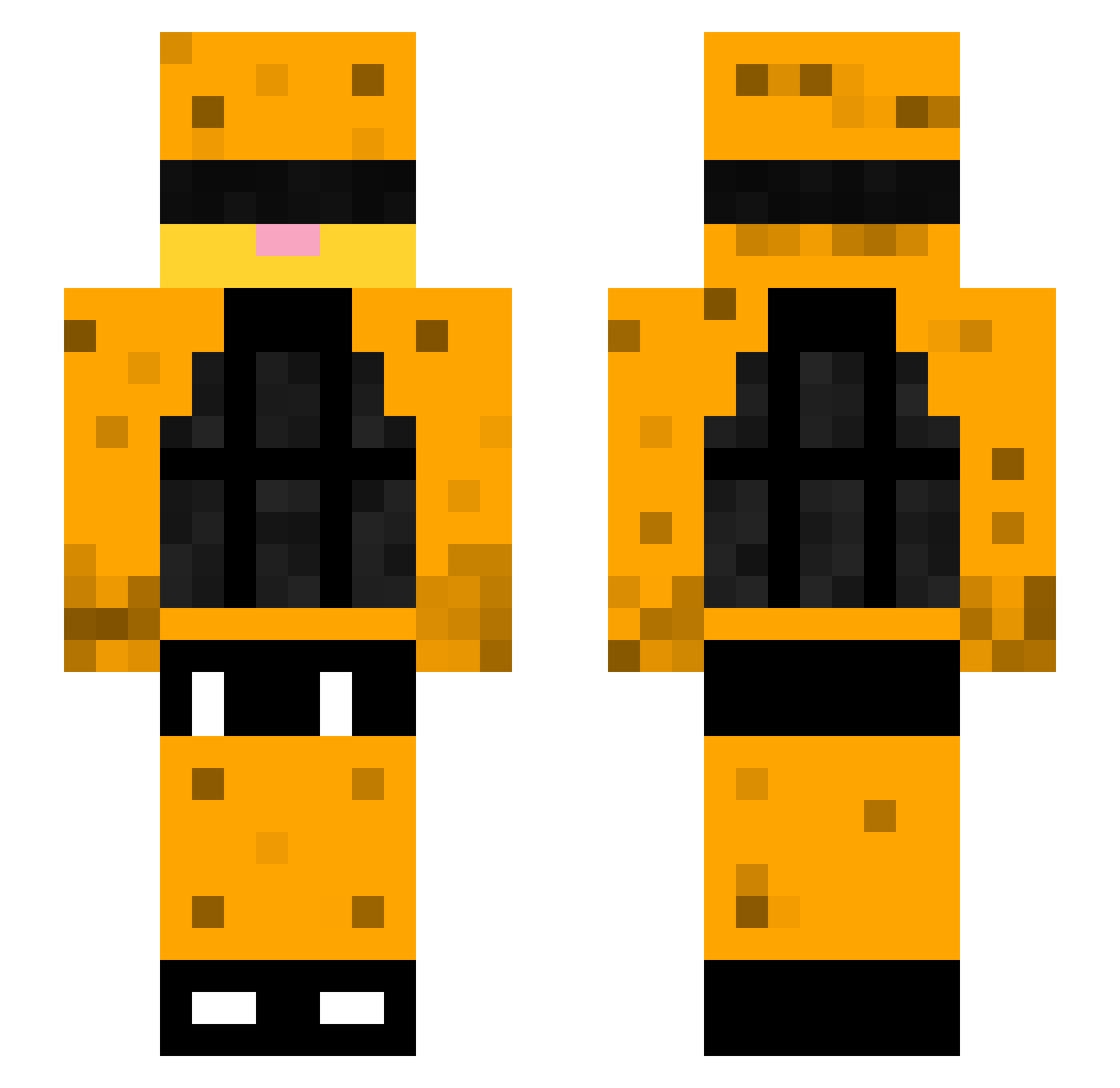 Itzoverbot Minecraft skin, front and back view
