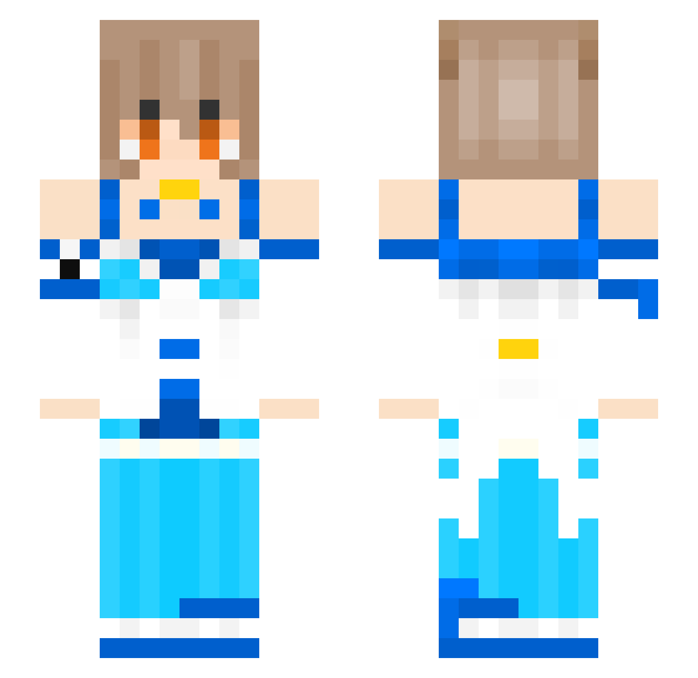 Asef4613 Minecraft skin, front and back view
