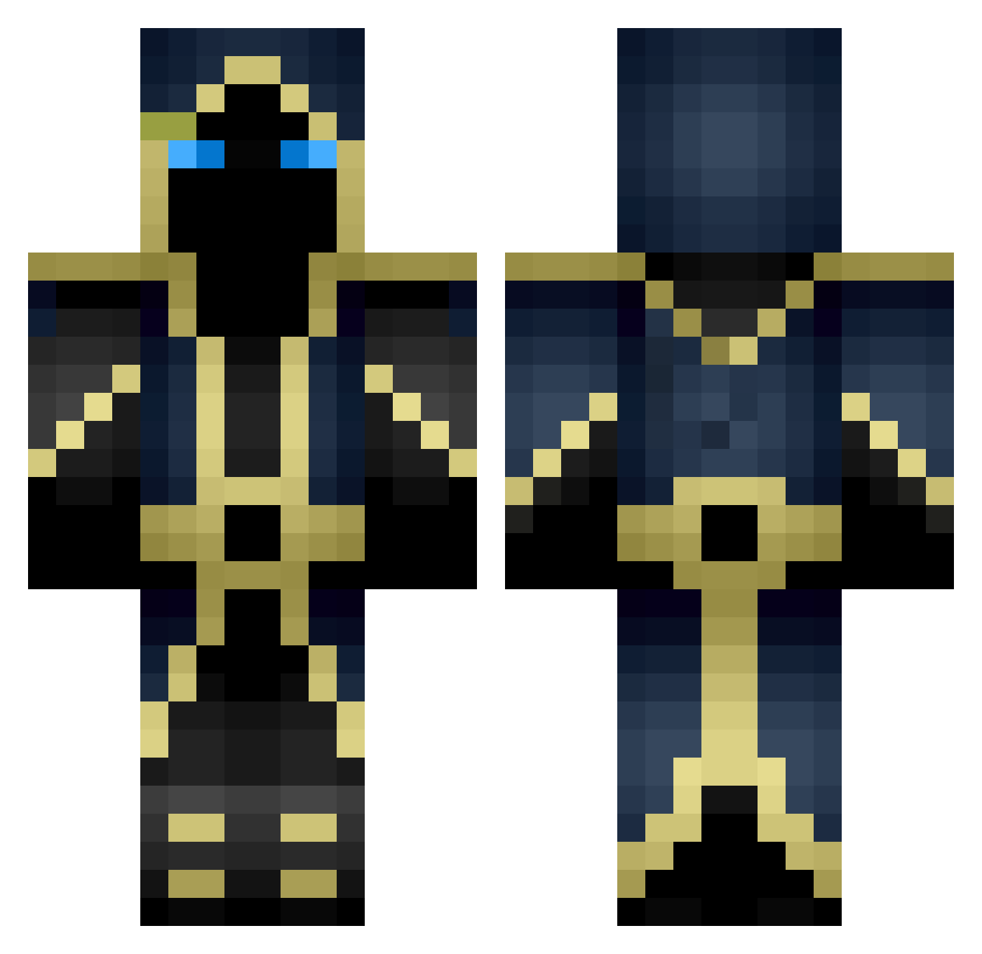 Bauthas Minecraft skin, front and back view