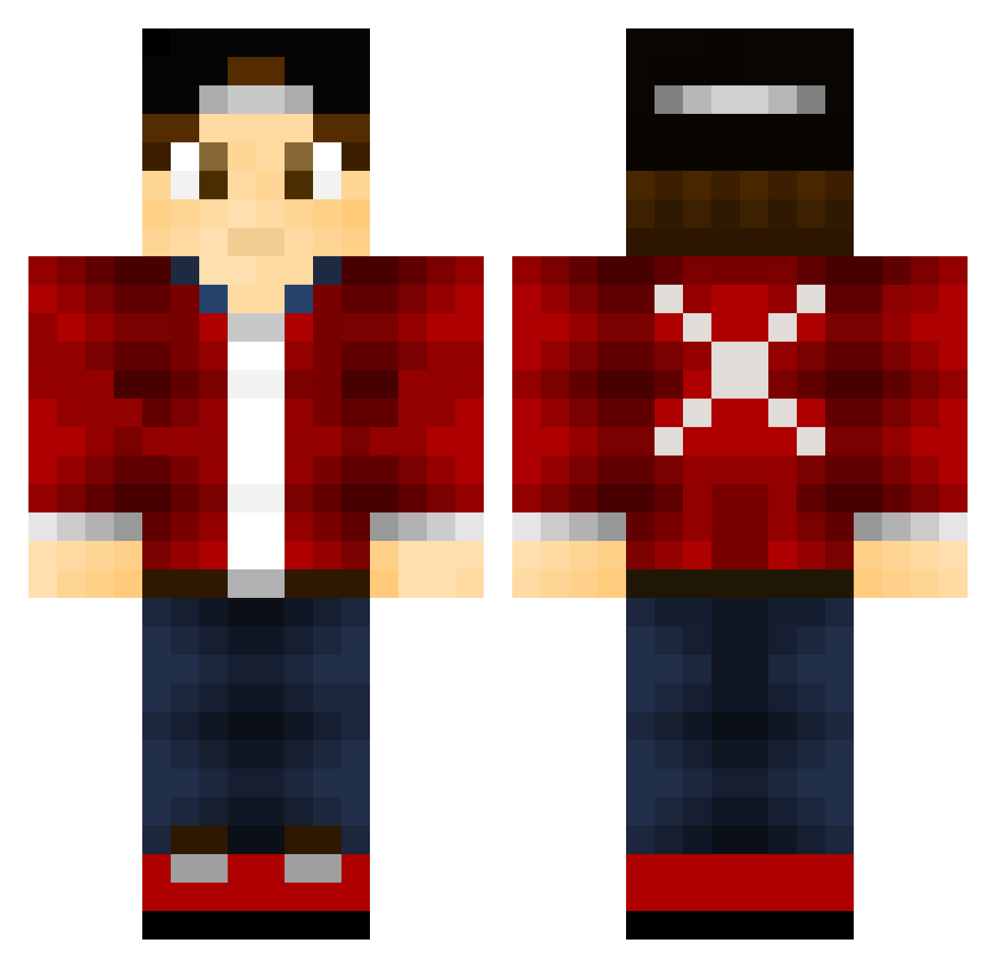 Anel003 Minecraft skin, front and back view