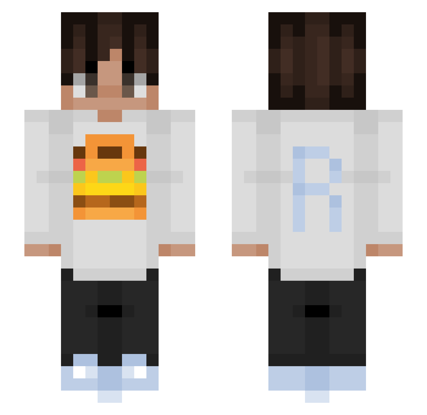 romarviv Minecraft skin, front and back view